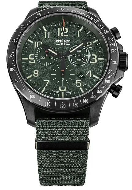 Traser TS-109463 P67 Officer Pro P67 Officer Pro Chronograph Green NATO - zdjęcie 1