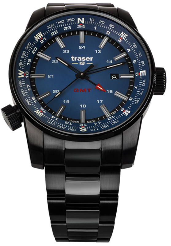 P68 Pathfinder GMT Blue Stainless Steel Traser TS-109524 