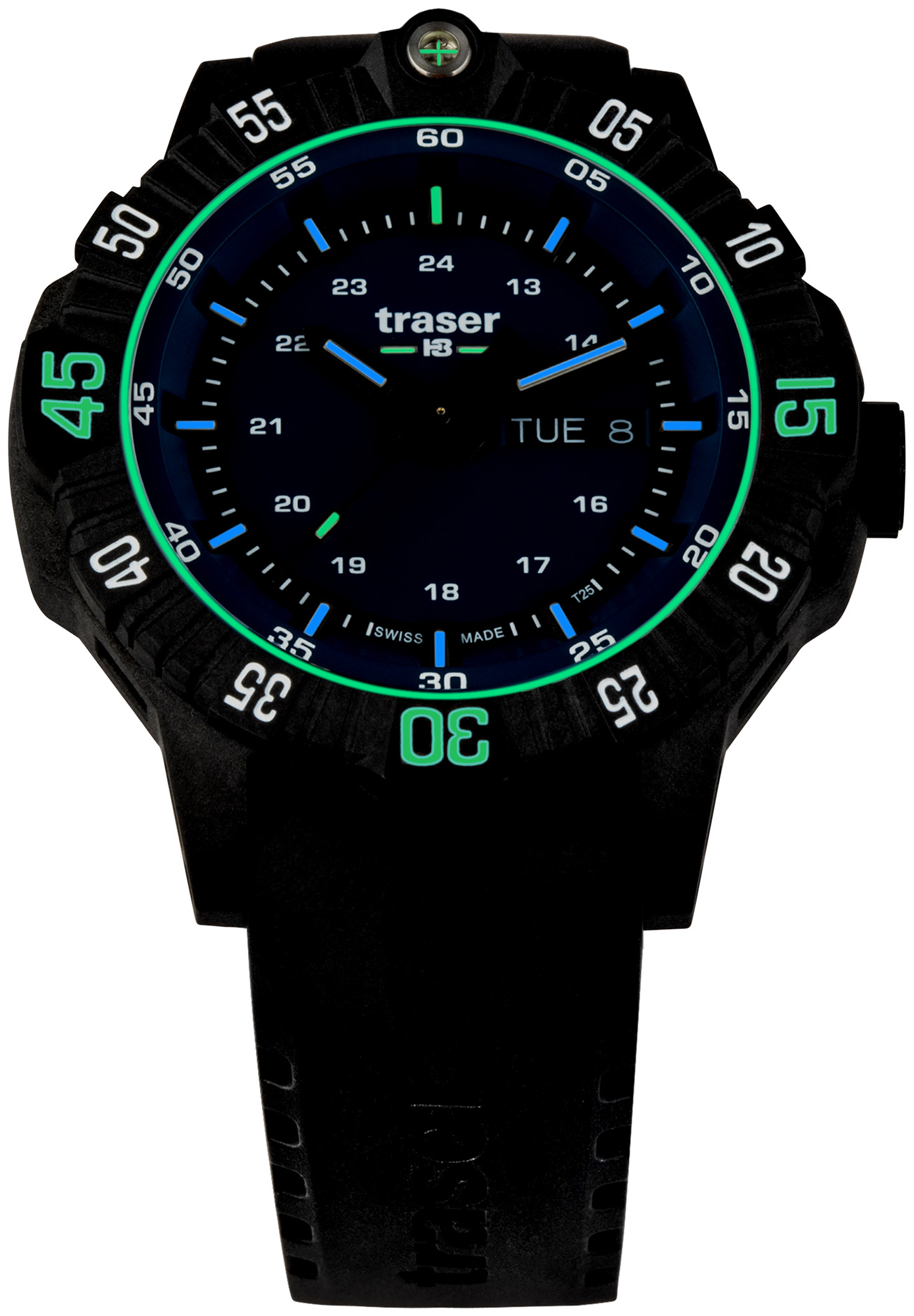 P99 Q Tactical Blue Rubber Strap Traser TS-110725 - hover
