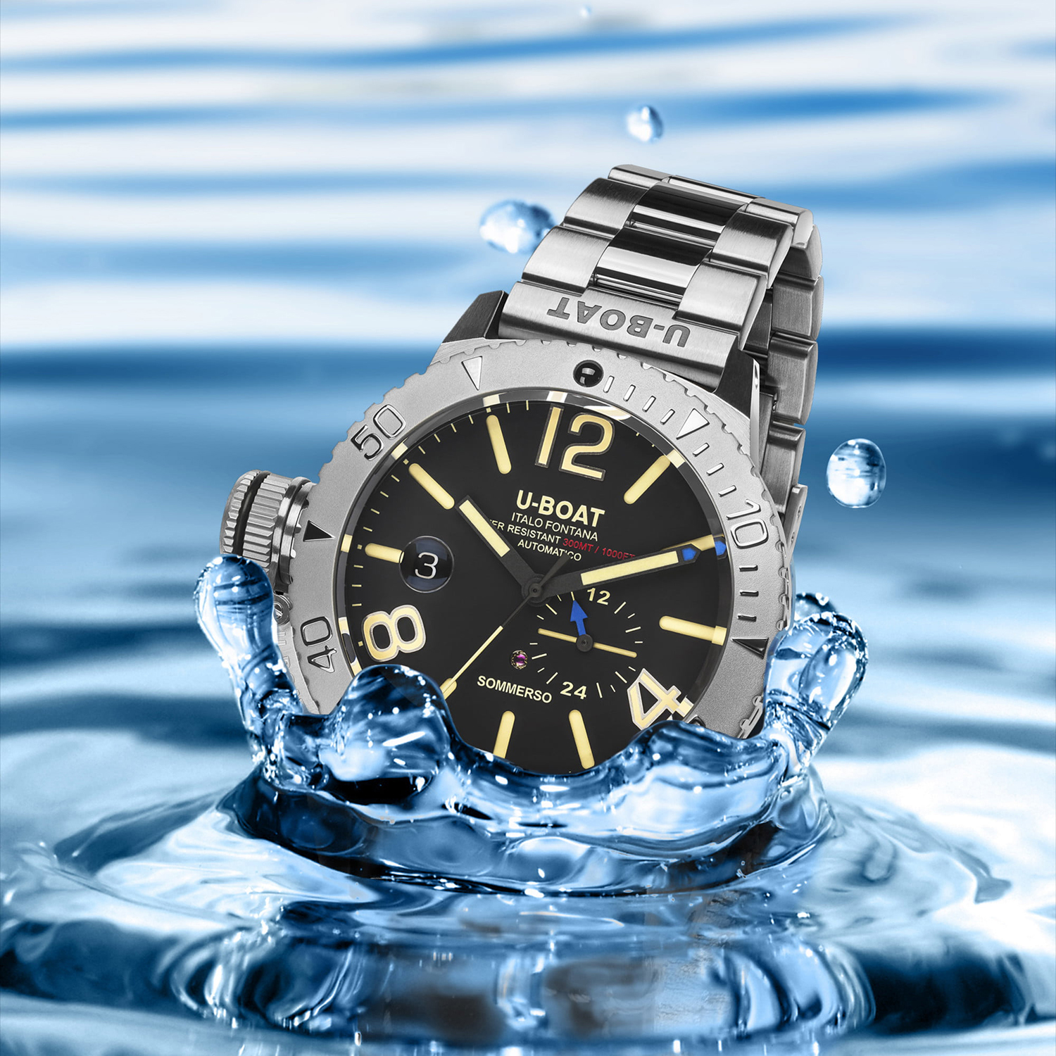 U-BOAT 9007/A/MT zegarek Dual Time - miniatura 3