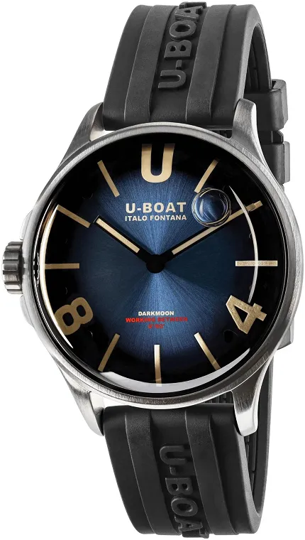 U-BOAT 9021 Darkmoon DARKMOON 40 MM BLUE SOLEIL SS - zdjęcie 1