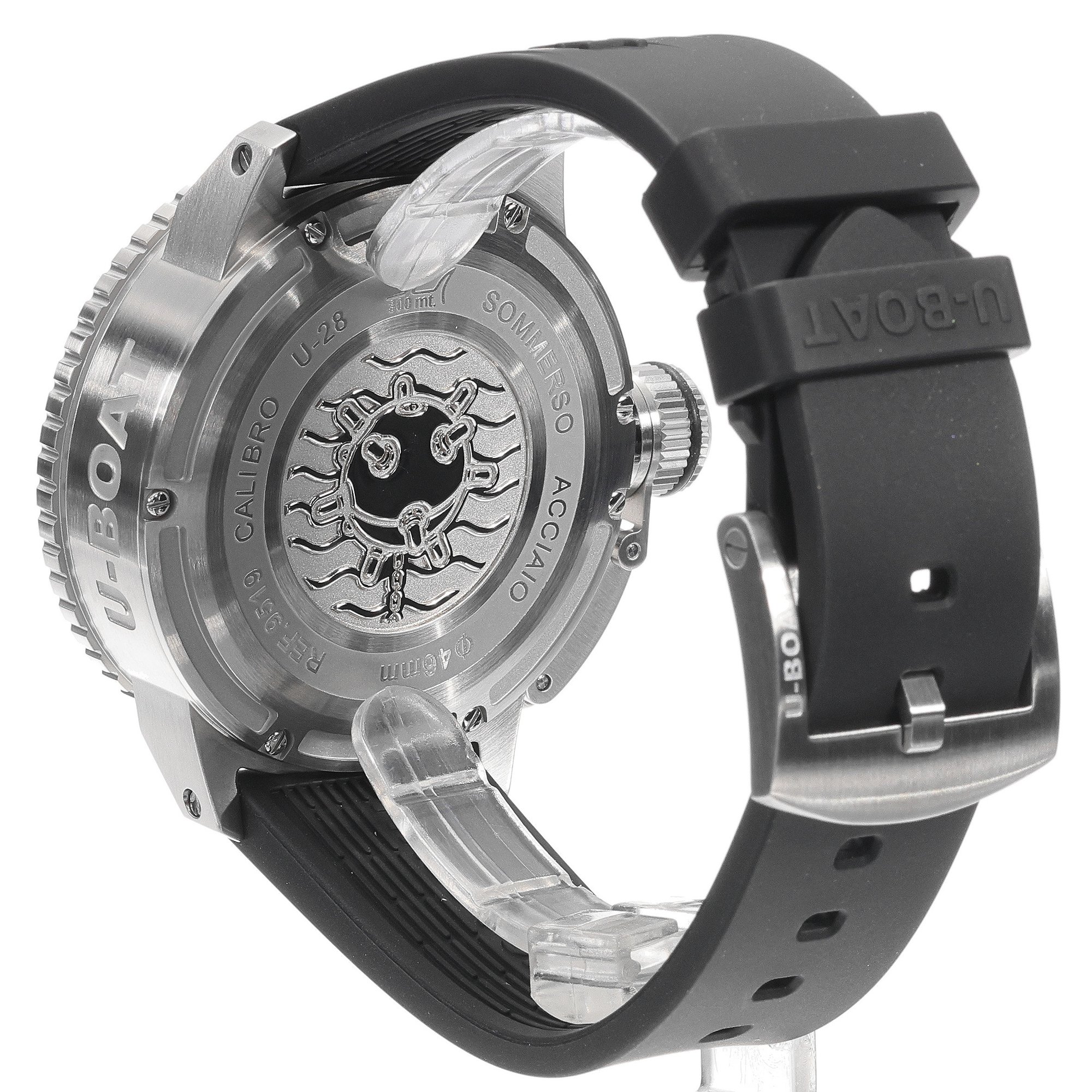 U-BOAT 9519 SOMMERSO GHIERA CERAMICA AUTOMATIC zegarek elegancki Classico - miniatura 4