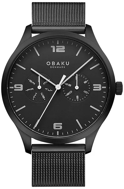 Obaku Denmark V249GMBBMB Slim ASK - CHARCOAL - zdjęcie 1