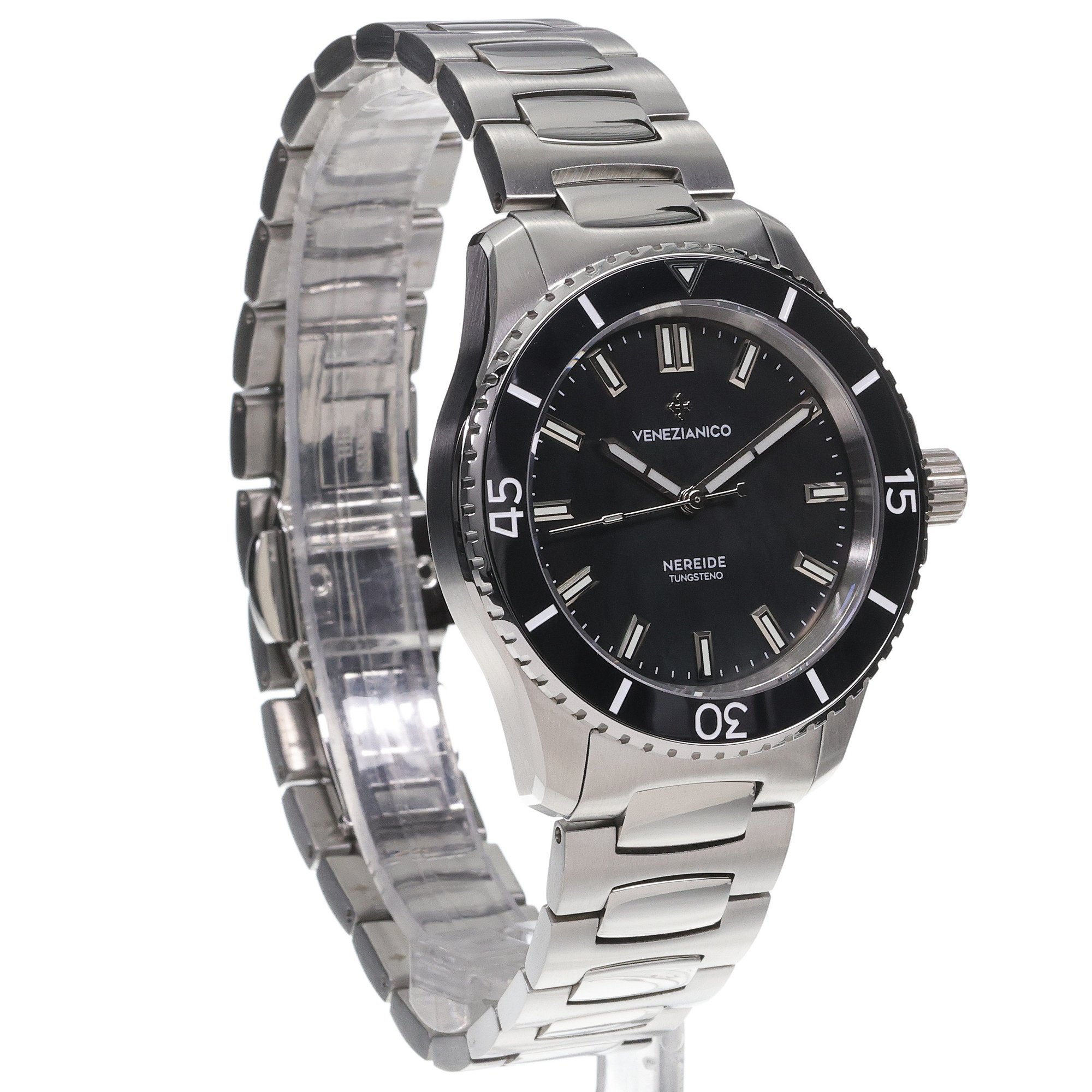 Venezianico 3121540C NEREIDE TUNGSTENO 39 Nereide Tungsteno klasyczny zegarek srebrny