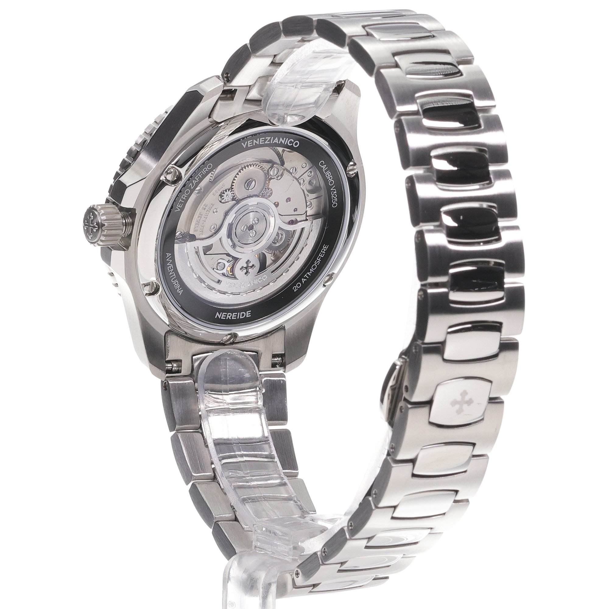 Venezianico 3121550C NEREIDE 39 AVVENTURINA NERA Nereide Tungsteno elegancki zegarek srebrny - miniatura 4
