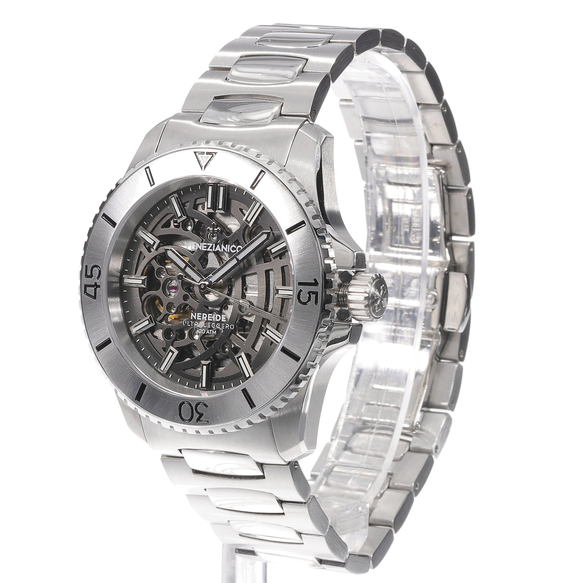 Venezianico 3921508C Nereide Ultraleggero NEREIDE ULTRALEGGERO 42 zegarek męski klasyczny szafirowe - miniatura 10
