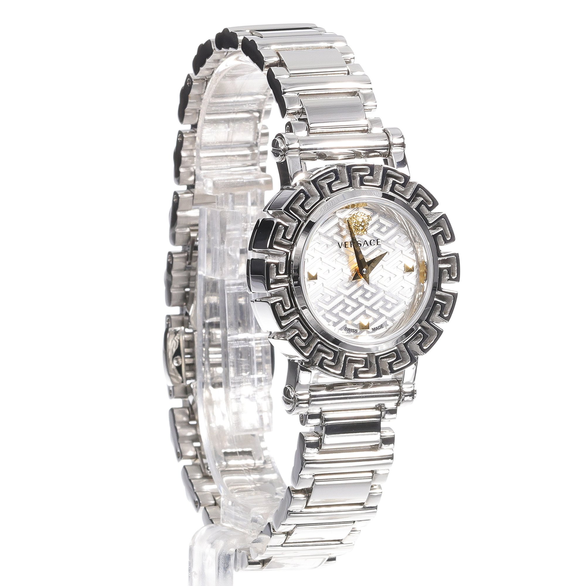Versace VE2Q00322 zegarek srebrny fashion-modowy GRECA bransoleta - miniatura 3