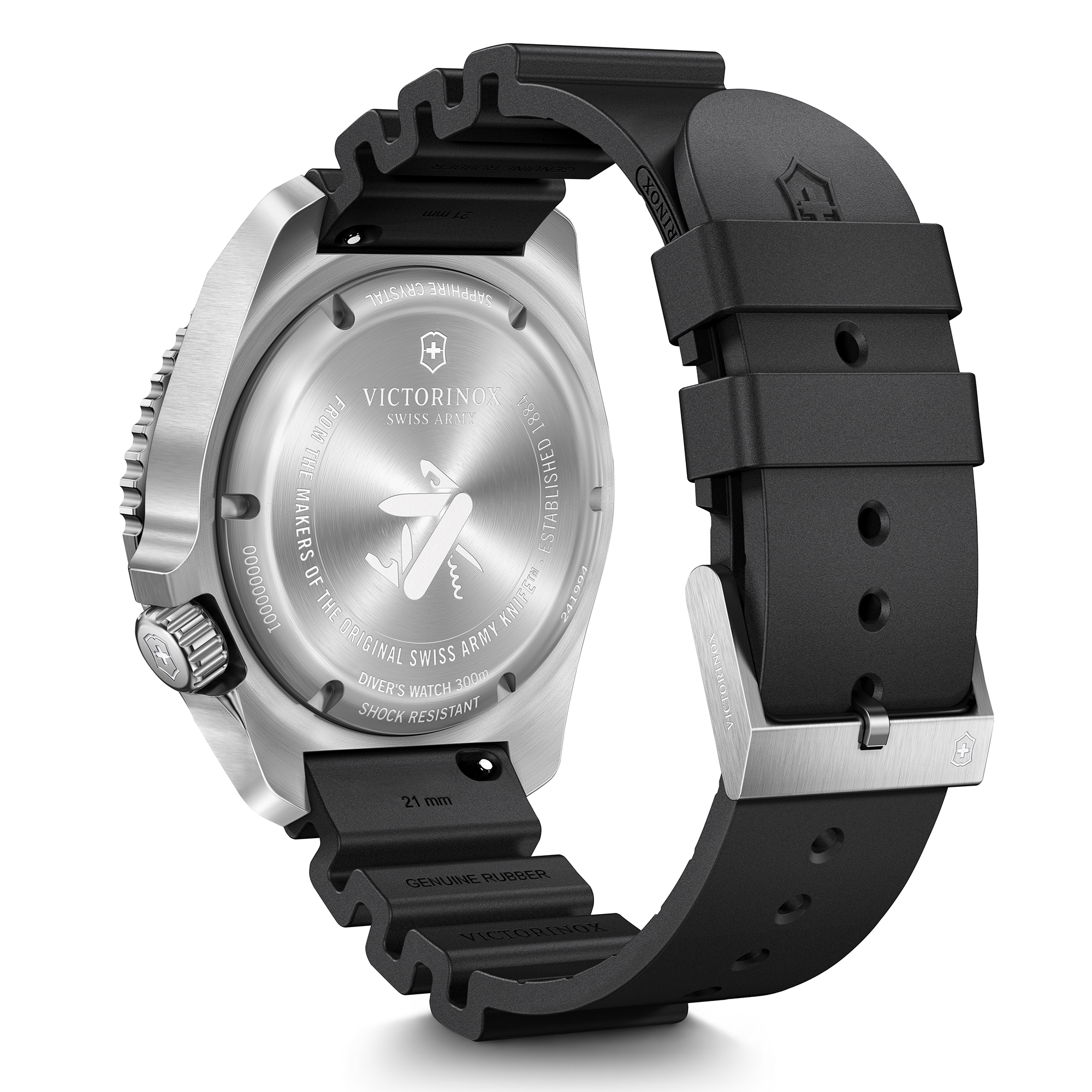 Victorinox 241994 zegarek srebrny klasyczny Dive Pro pasek