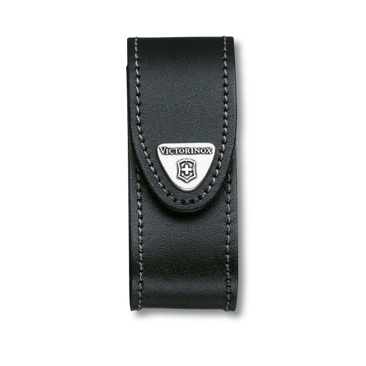 Victorinox - Czarne skórzane etui na pasek z zapięciem na haczyk Victorinox 4.0520.3 