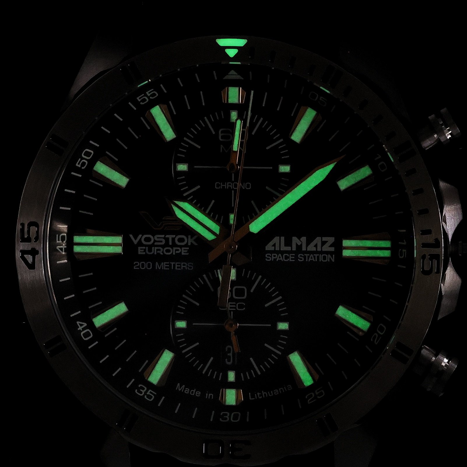 Vostok Europe 6S11-320A675 Almaz Almaz Chrono zegarek męski klasyczny mineralne utwardzane - miniatura 5