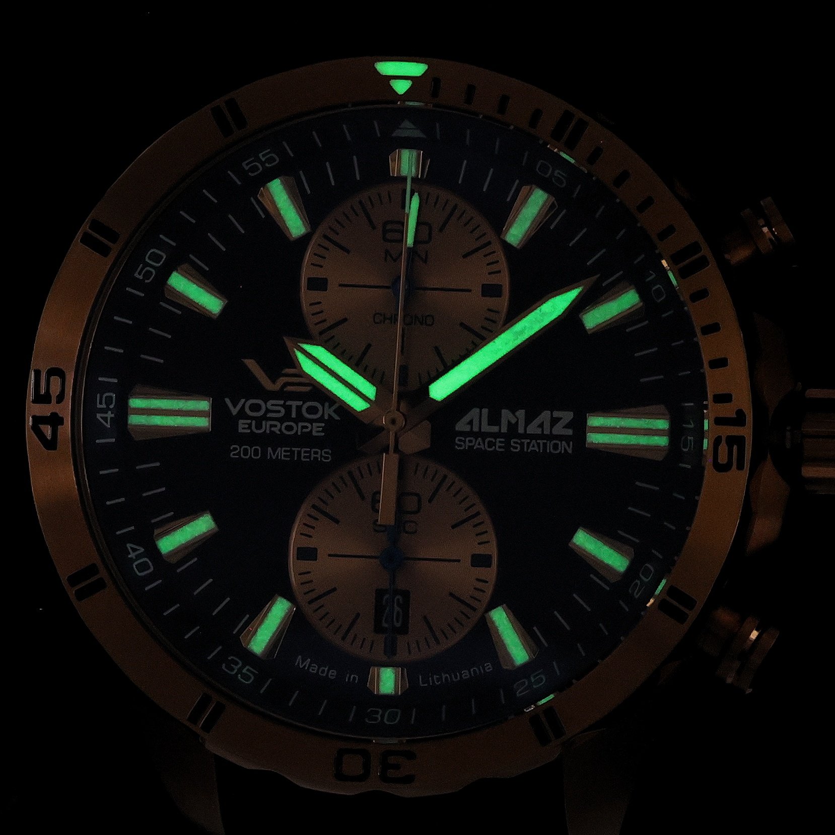 Vostok Europe 6S11-320B660SBL zegarek różowe złoto klasyczny Almaz pasek - miniatura 5