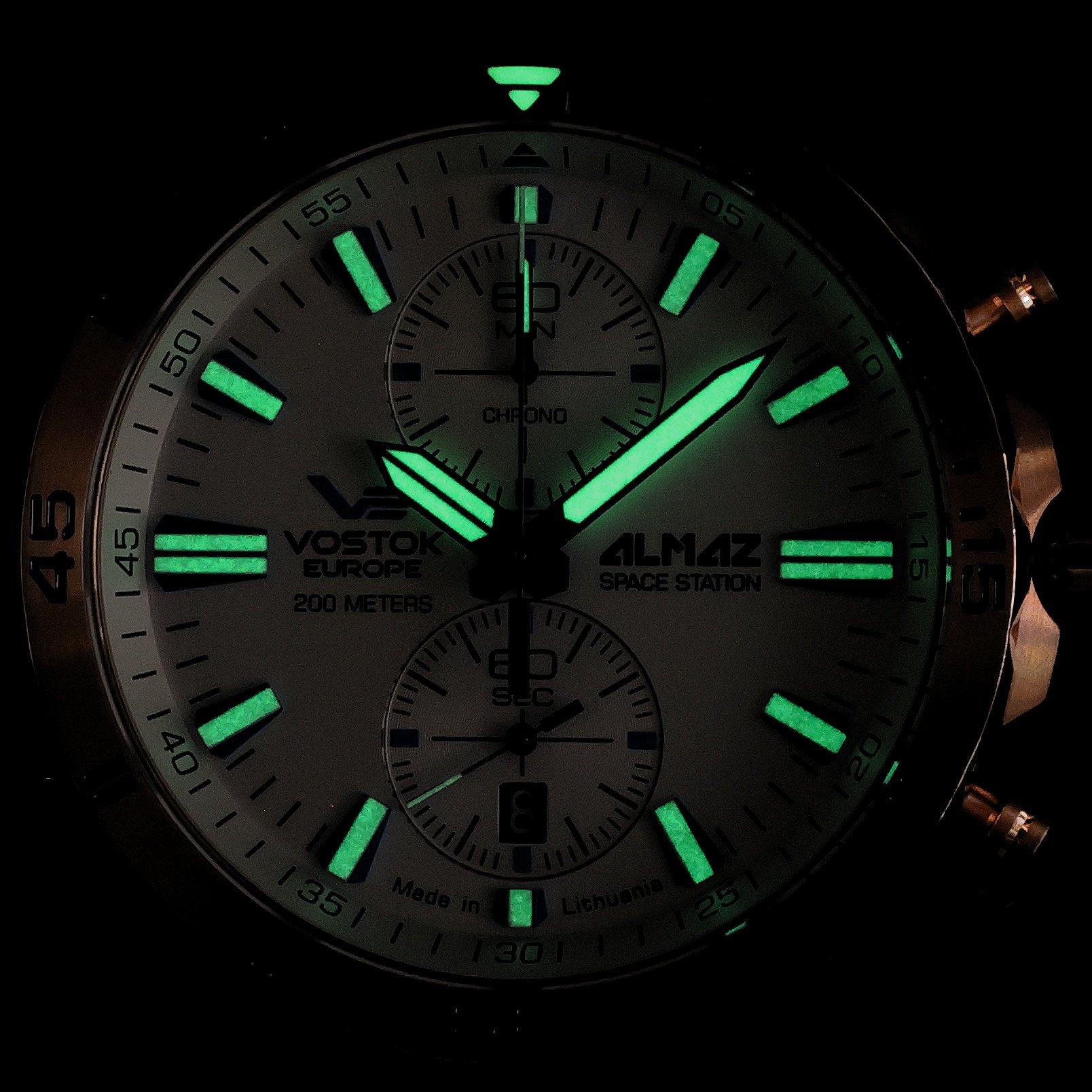 Vostok Europe 6S11-320B676 Almaz Almaz Chrono zegarek męski klasyczny mineralne utwardzane - miniatura 5