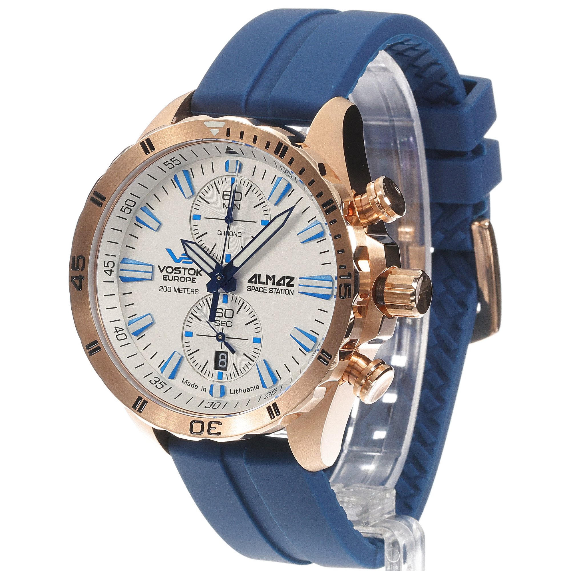Vostok Europe 6S11-320B676SB zegarek różowe złoto klasyczny Almaz pasek - miniatura 2
