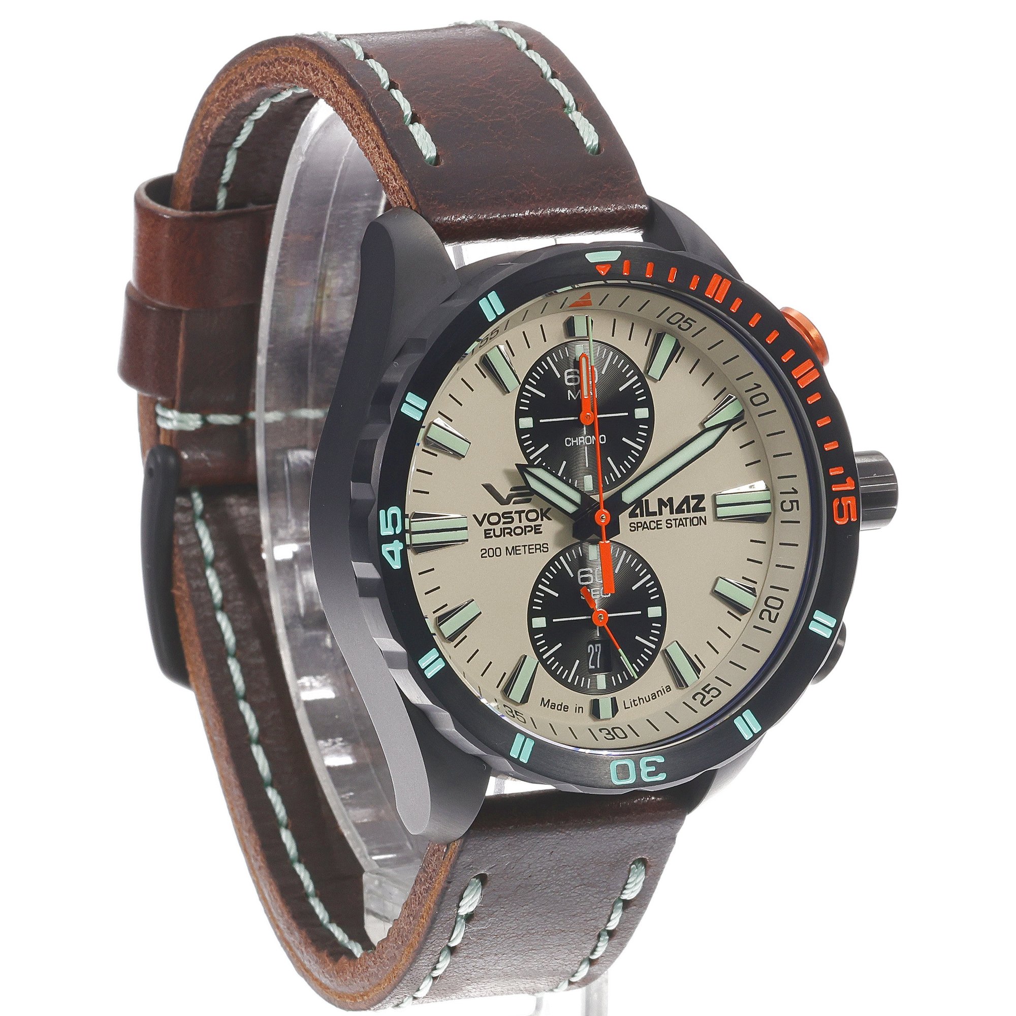 Vostok Europe 6S11-320C677 zegarek czarny luksusowy Almaz pasek - miniatura 3