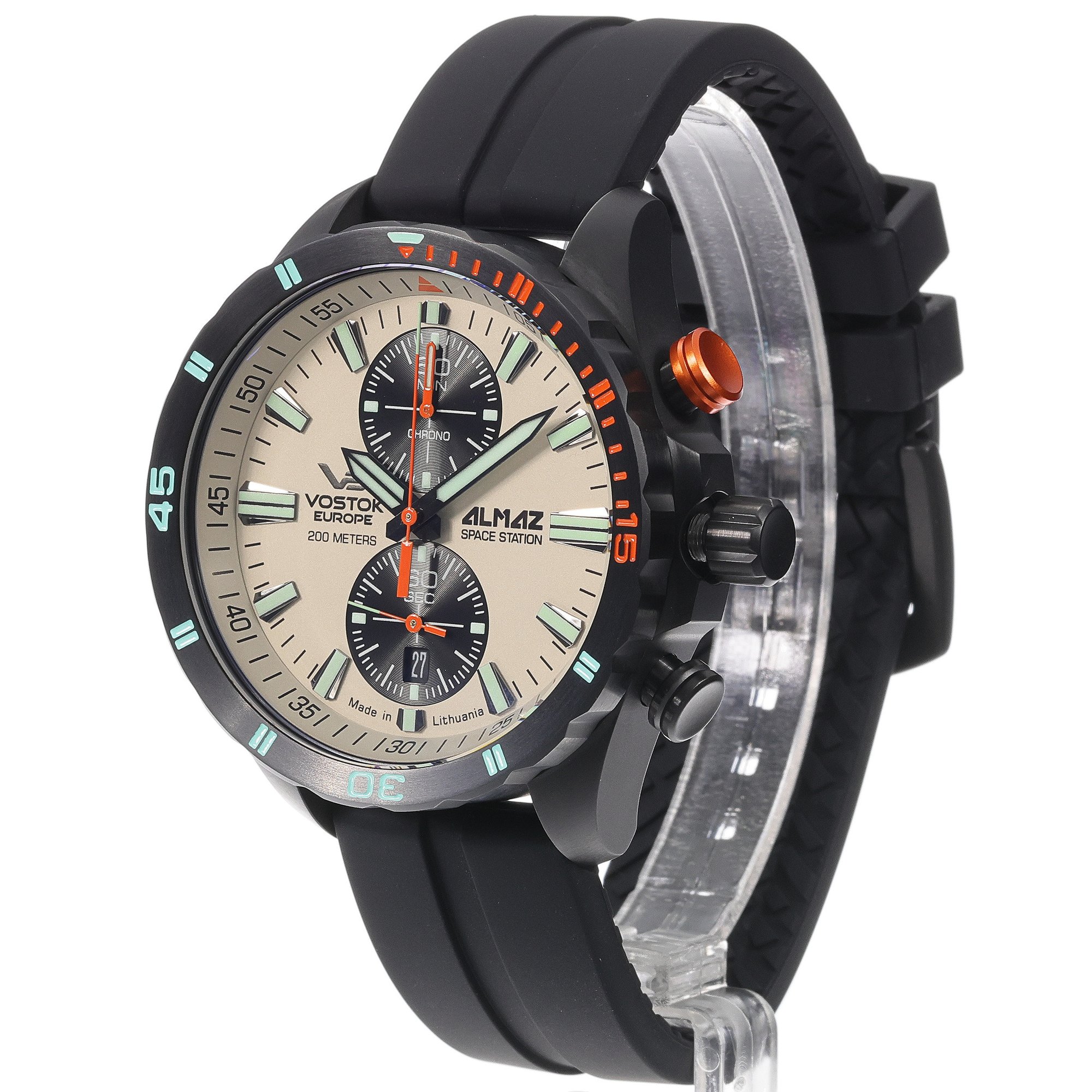 Vostok Europe 6S11-320C677S zegarek czarny luksusowy Almaz pasek - miniatura 2