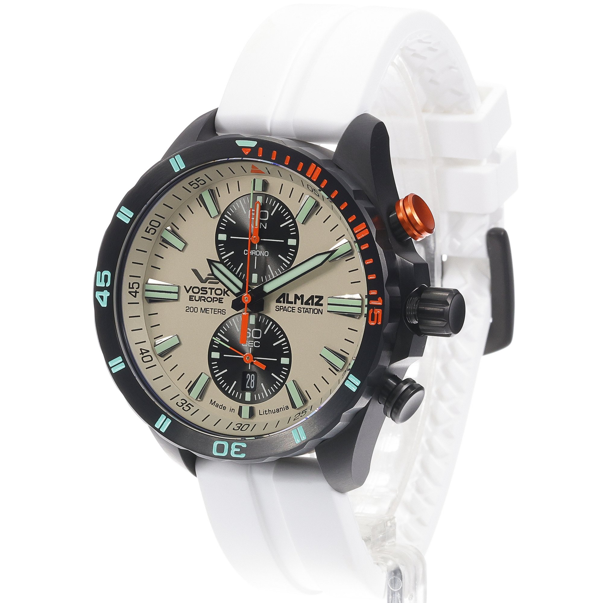 Vostok Europe 6S11-320C677SW zegarek czarny luksusowy Almaz pasek - miniatura 2