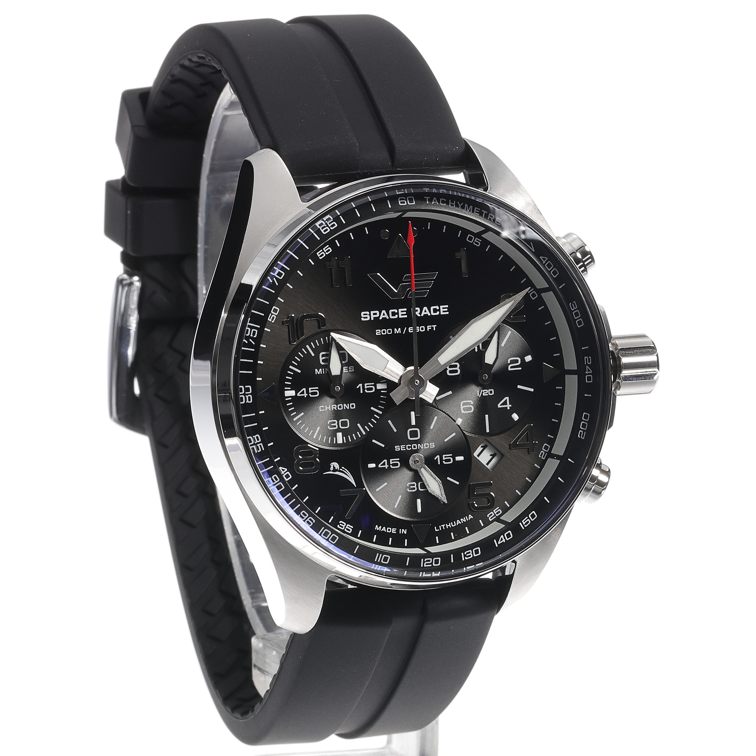 Vostok Europe 6S20-325A741SB zegarek srebrny sportowy Space Race pasek - miniatura 5