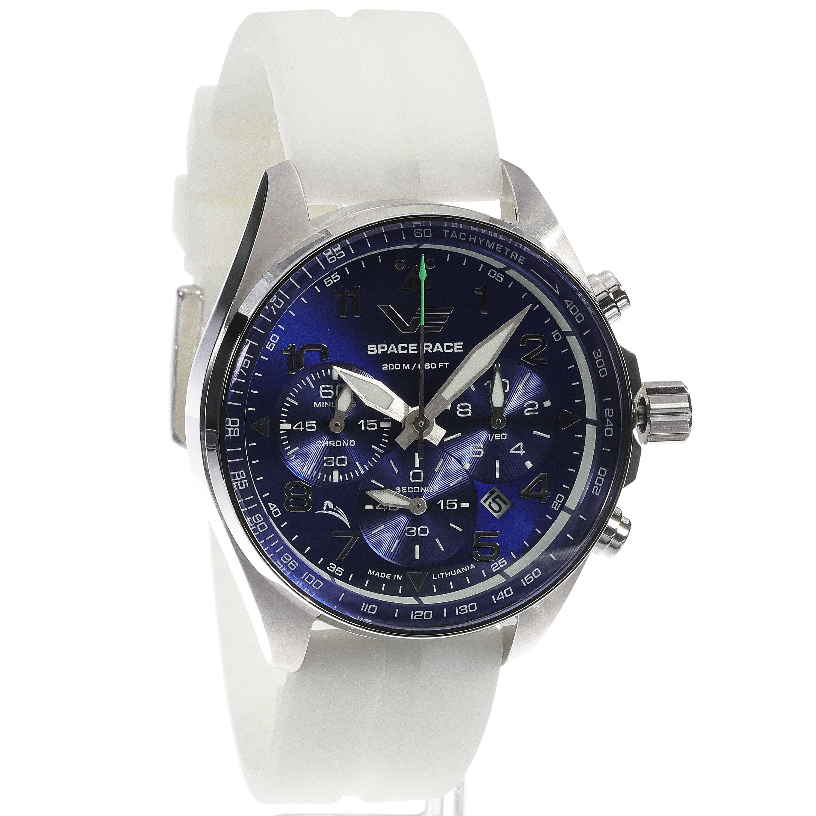 Vostok Europe 6S20-325A742SWL Space Race Blue Chrono Space Race sportowy zegarek srebrny - miniatura 7
