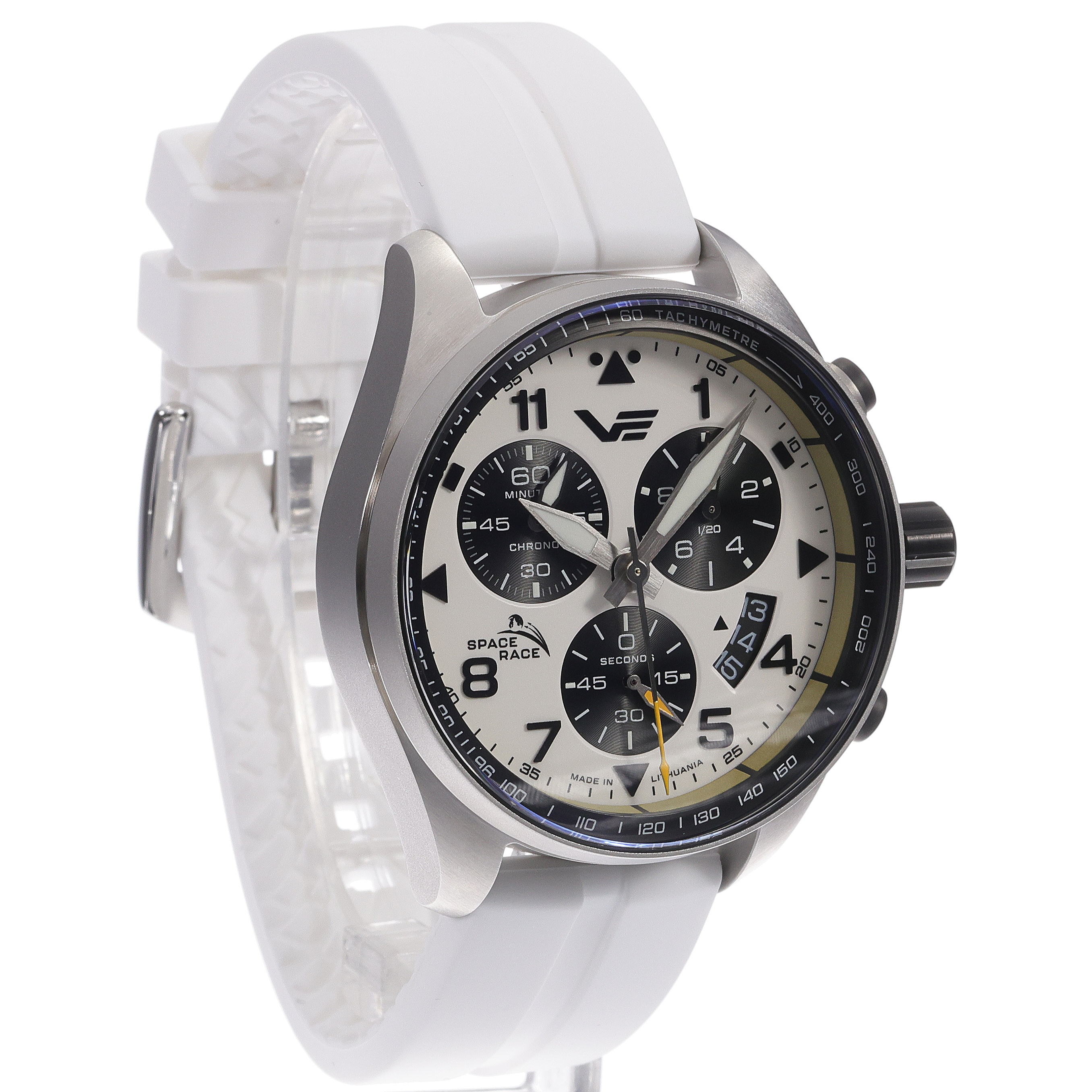 Vostok Europe 6S30-325A743SW zegarek srebrny sportowy Space Race pasek - miniatura 5