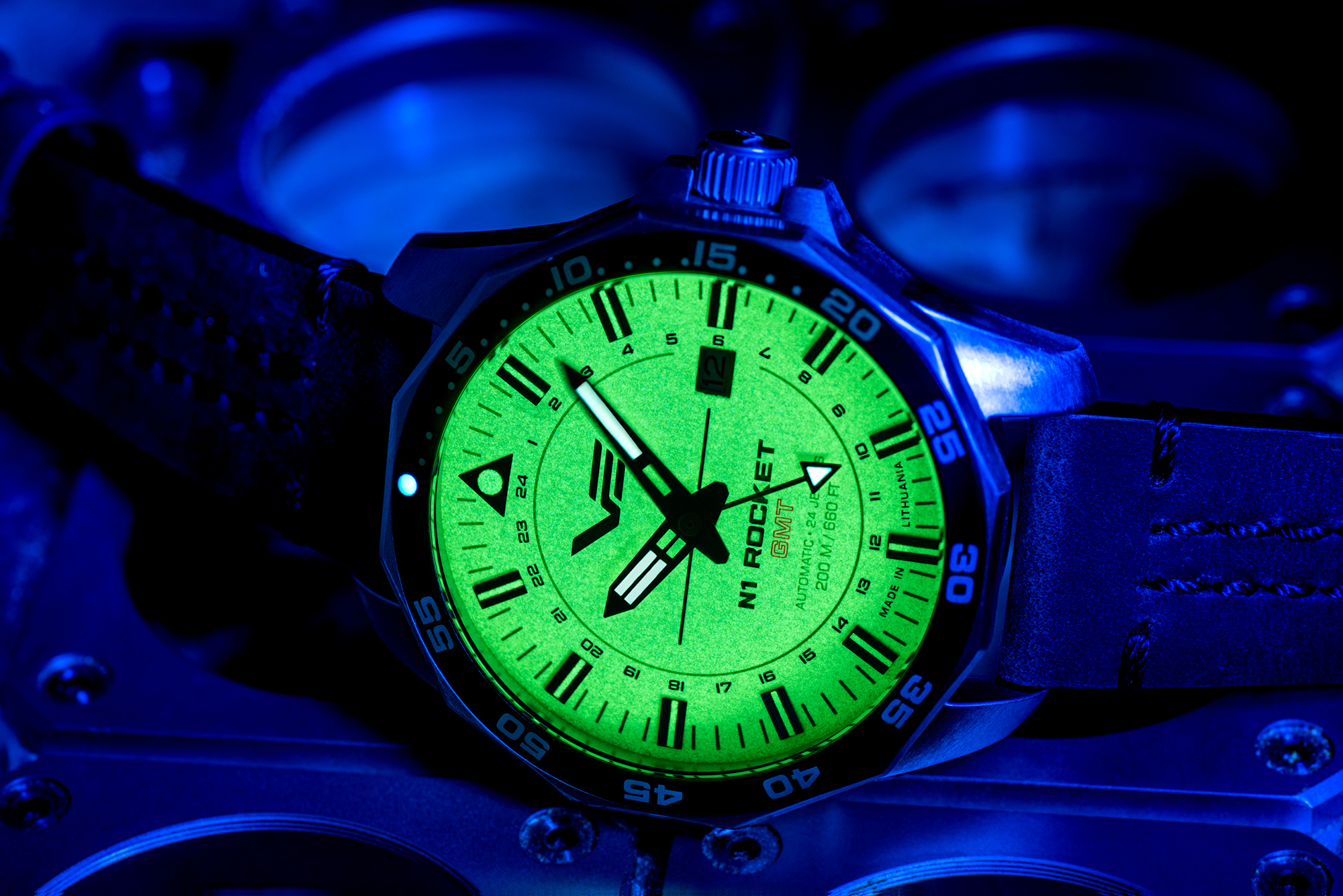 Vostok Europe NH34-225A713 Rocket N-1 Automatic GMT zegarek klasyczny N1 Rocket - miniatura 4