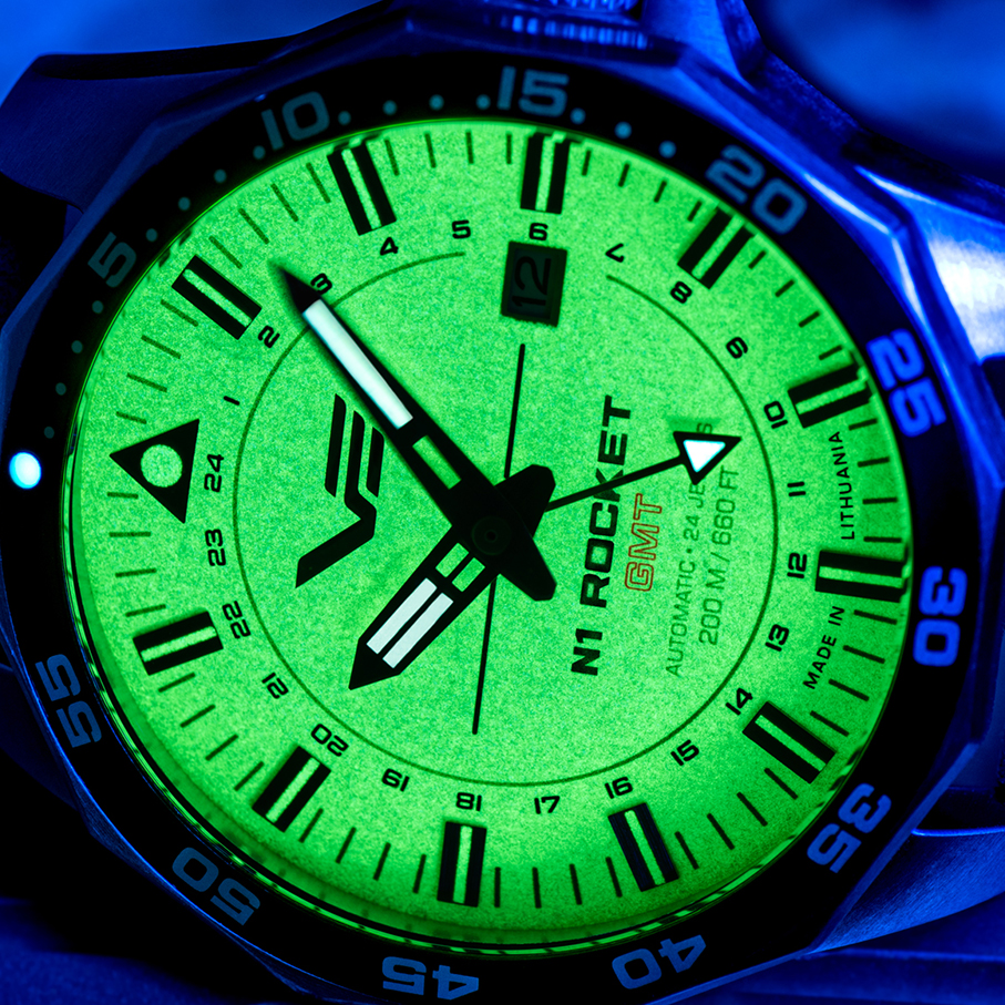 Vostok Europe NH34-225A713SK Rocket N-1 Automatic GMT zegarek klasyczny N1 Rocket - miniatura 4
