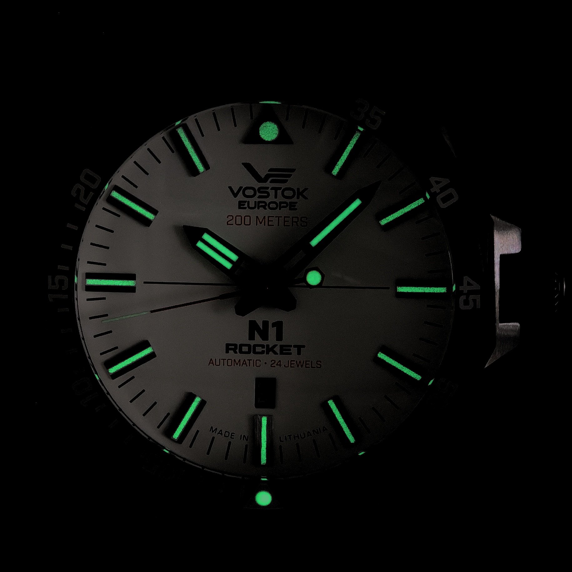 Vostok Europe NH35A-225E711 zegarek srebrny klasyczny N1 Rocket pasek - miniatura 5