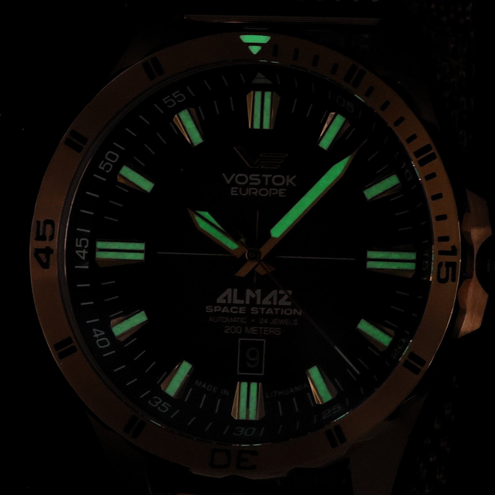 Vostok Europe NH35A-320B679B zegarek różowe złoto klasyczny Almaz bransoleta - miniatura 5