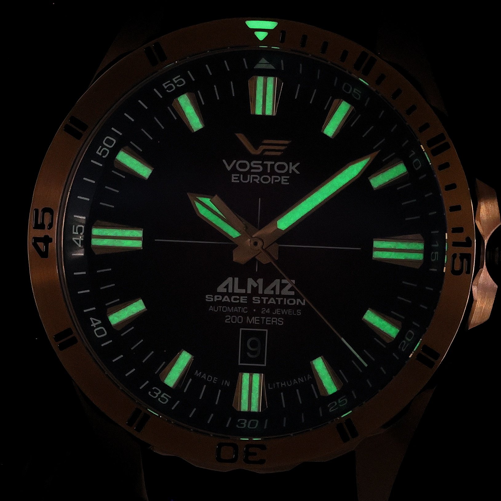 Vostok Europe NH35A-320B679S zegarek różowe złoto klasyczny Almaz pasek - miniatura 5