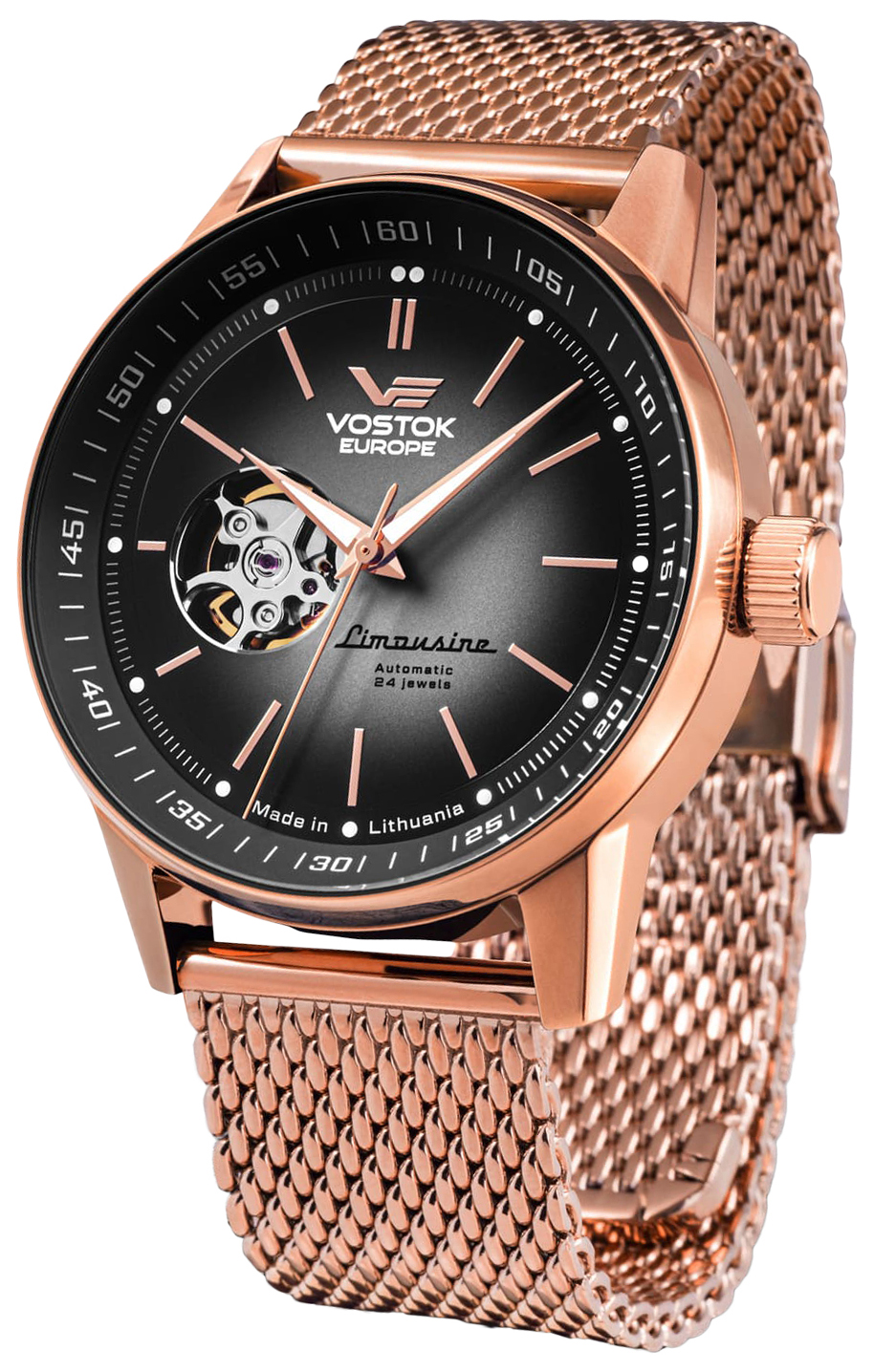Limousine GAZ-14 Automatik Open Heart 43mm Vostok Europe NH38A-560B682B 