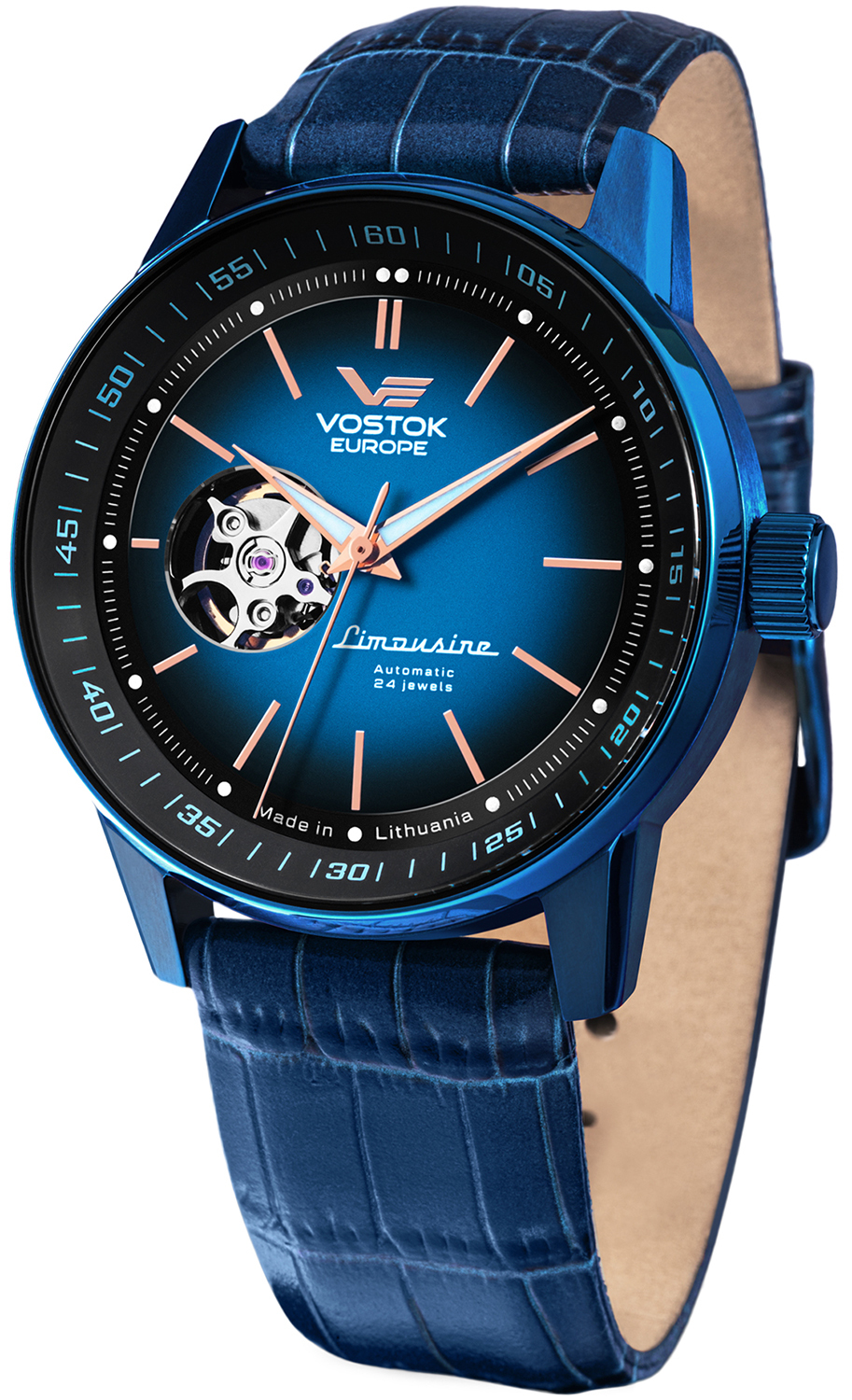 Limousine GAZ-14 Automatik Open Heart 43mm Vostok Europe NH38A-560D681 
