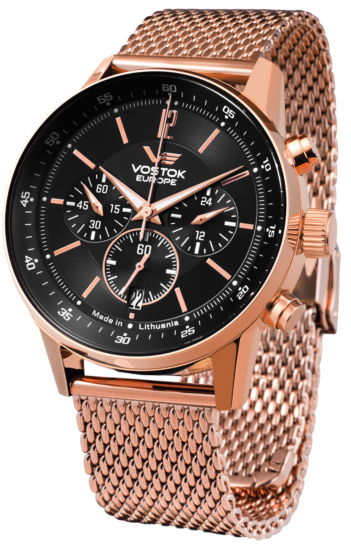 Limousine GAZ-14 Chronograph Quartz 43mm Vostok Europe VK63-560B689B 