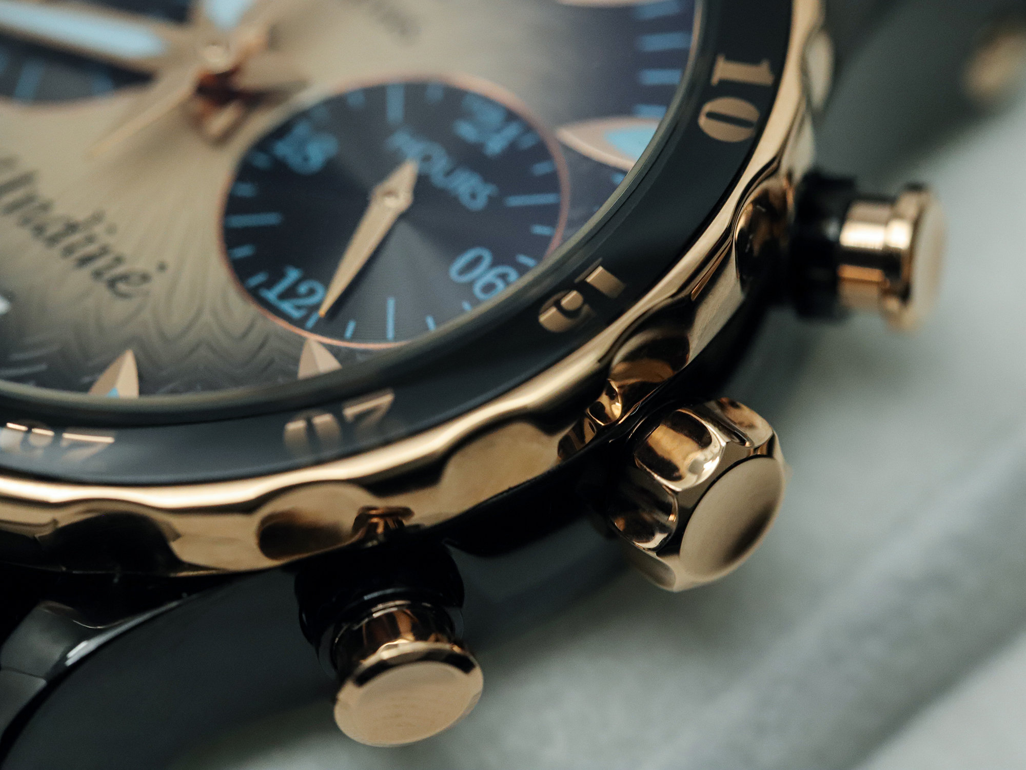 Vostok Europe VK64-515E627 Undine Chrono Undine sportowy zegarek czarny - miniatura 5