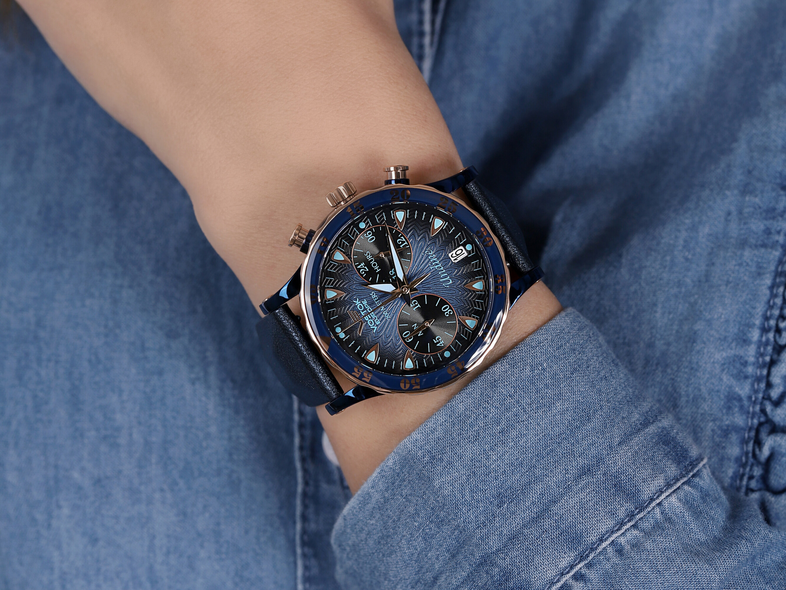 Vostok Europe VK64-515E628B zegarek niebieski sportowy Undine bransoleta - miniatura 5