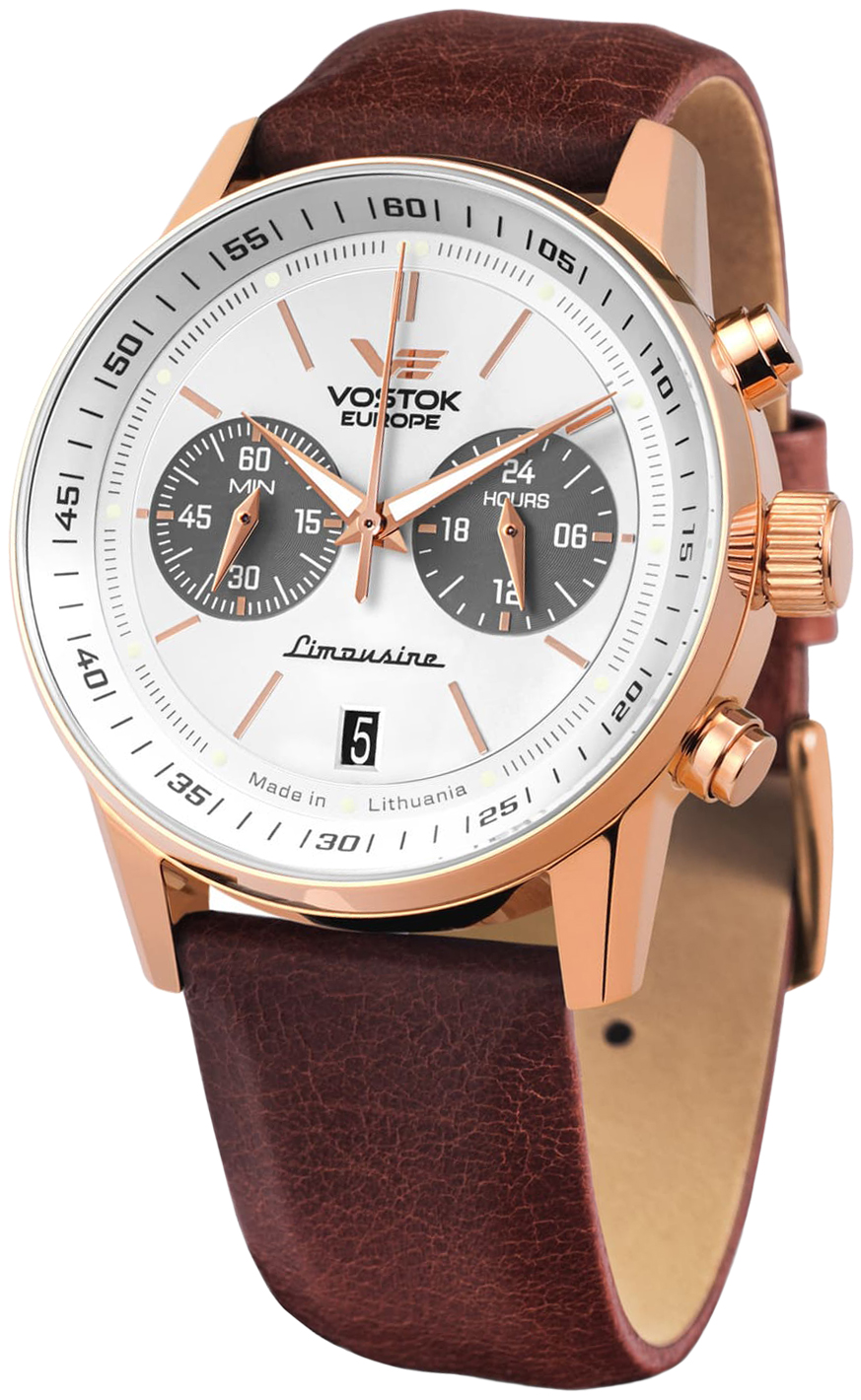 Limousine GAZ-14 Chronograph Quartz 43mm Vostok Europe VK64-560B692 