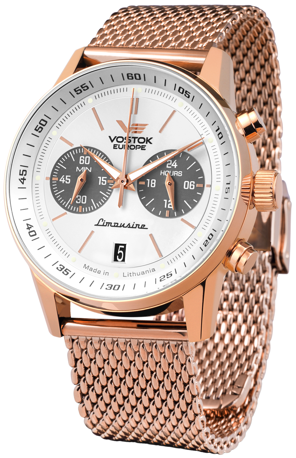 Limousine GAZ-14 Chronograph Quartz 43mm Vostok Europe VK64-560B692B 