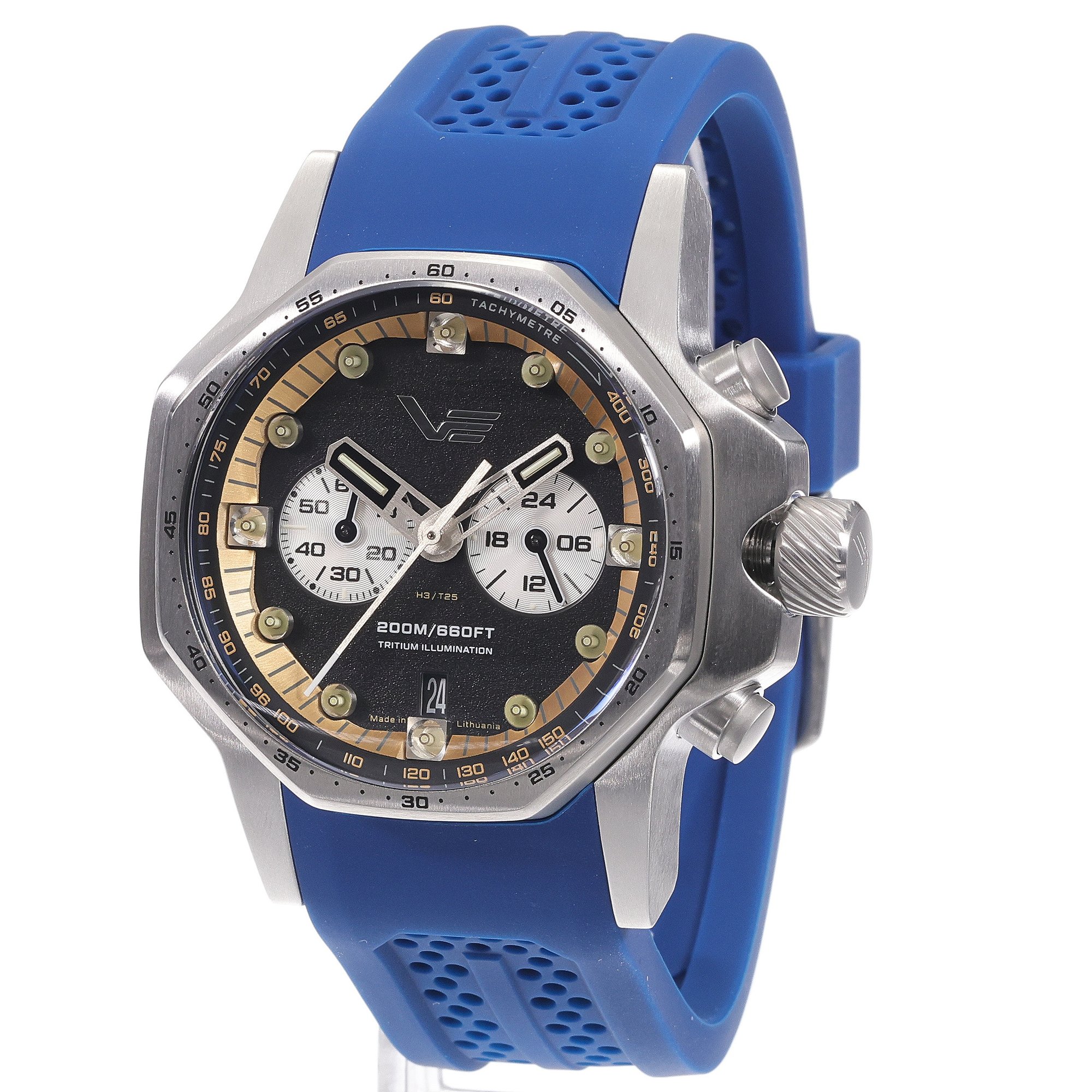 Vostok Europe VK64-640A698SBL zegarek srebrny sportowy Atomic Age pasek - miniatura 2