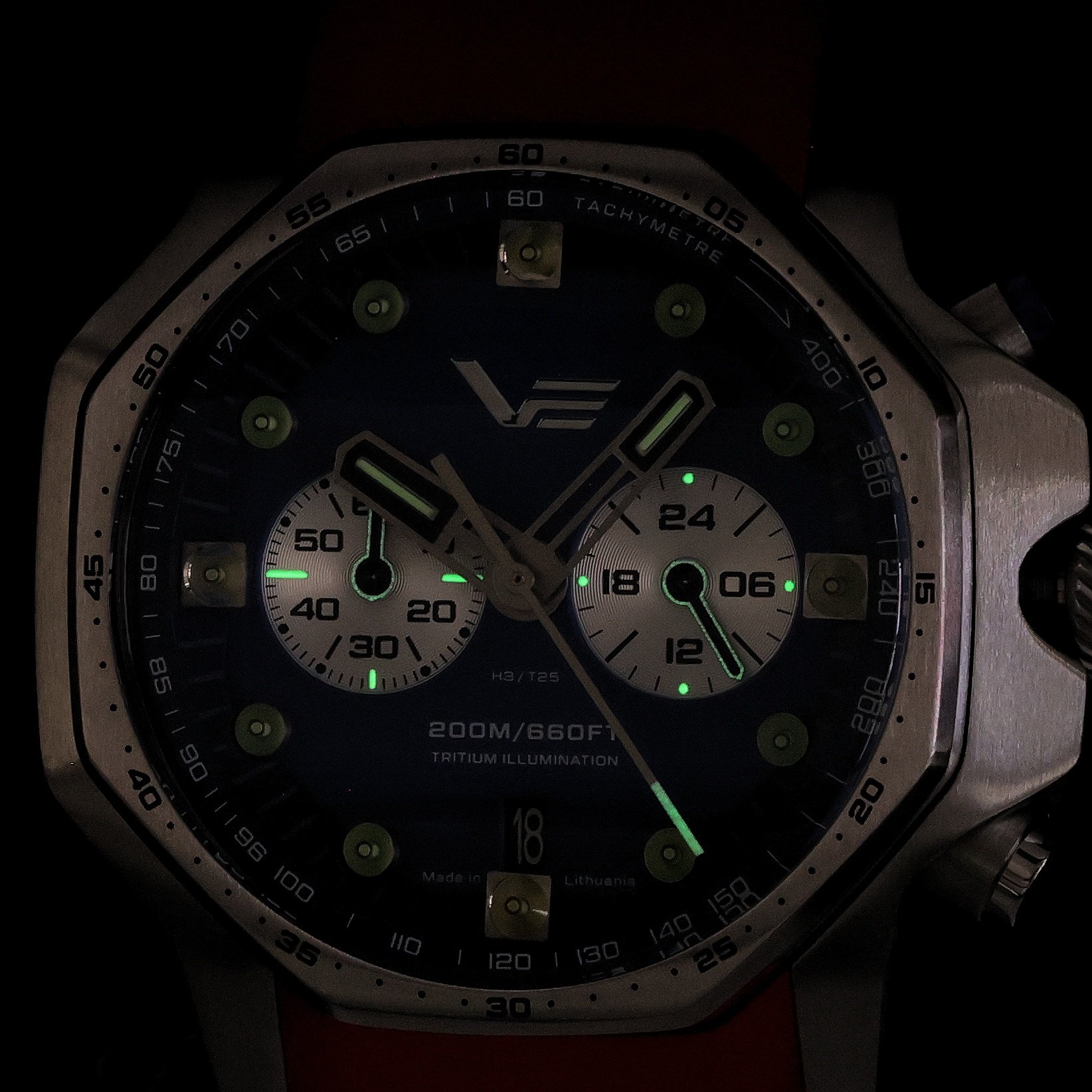 Vostok Europe VK64-640A700SR zegarek męski sportowy Atomic Age pasek - miniatura 5