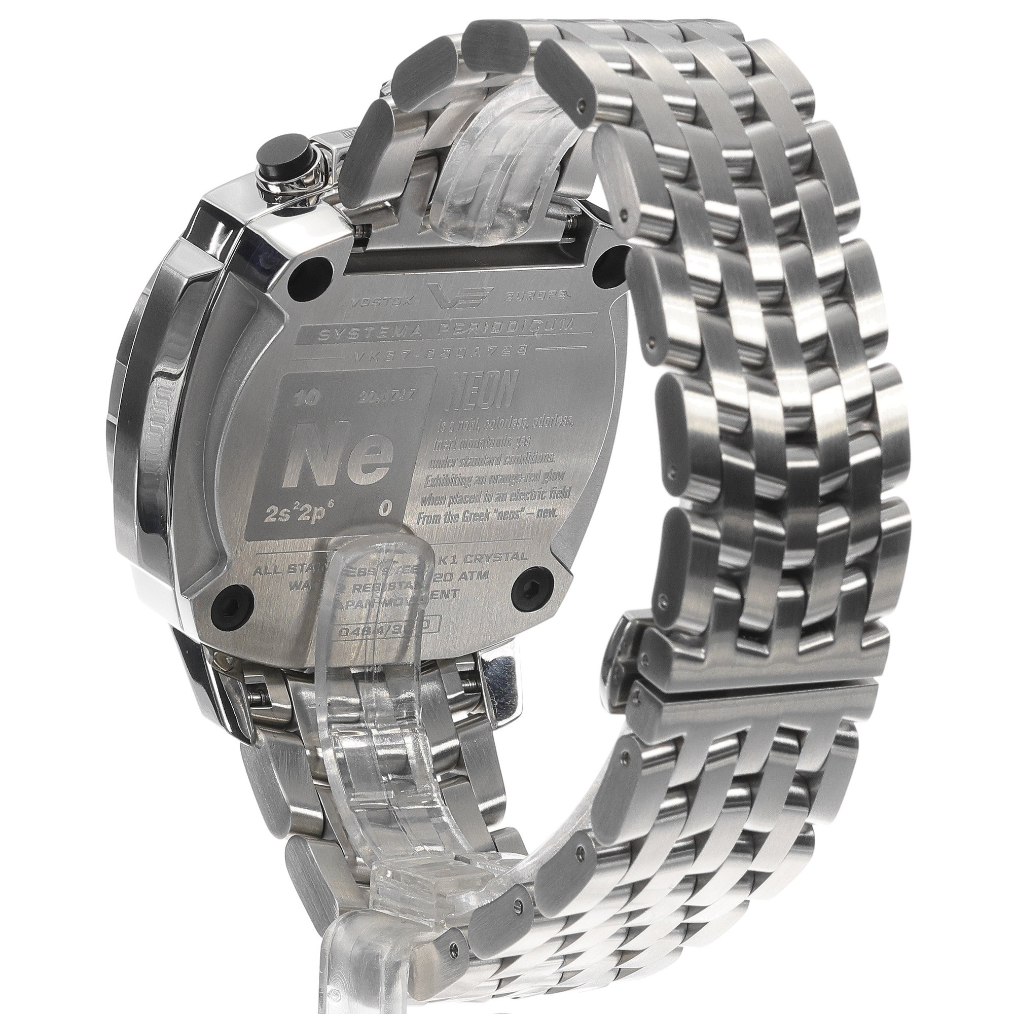 Vostok Europe VK67-650A723B zegarek srebrny typudiver Systema Periodicum bransoleta - miniatura 4