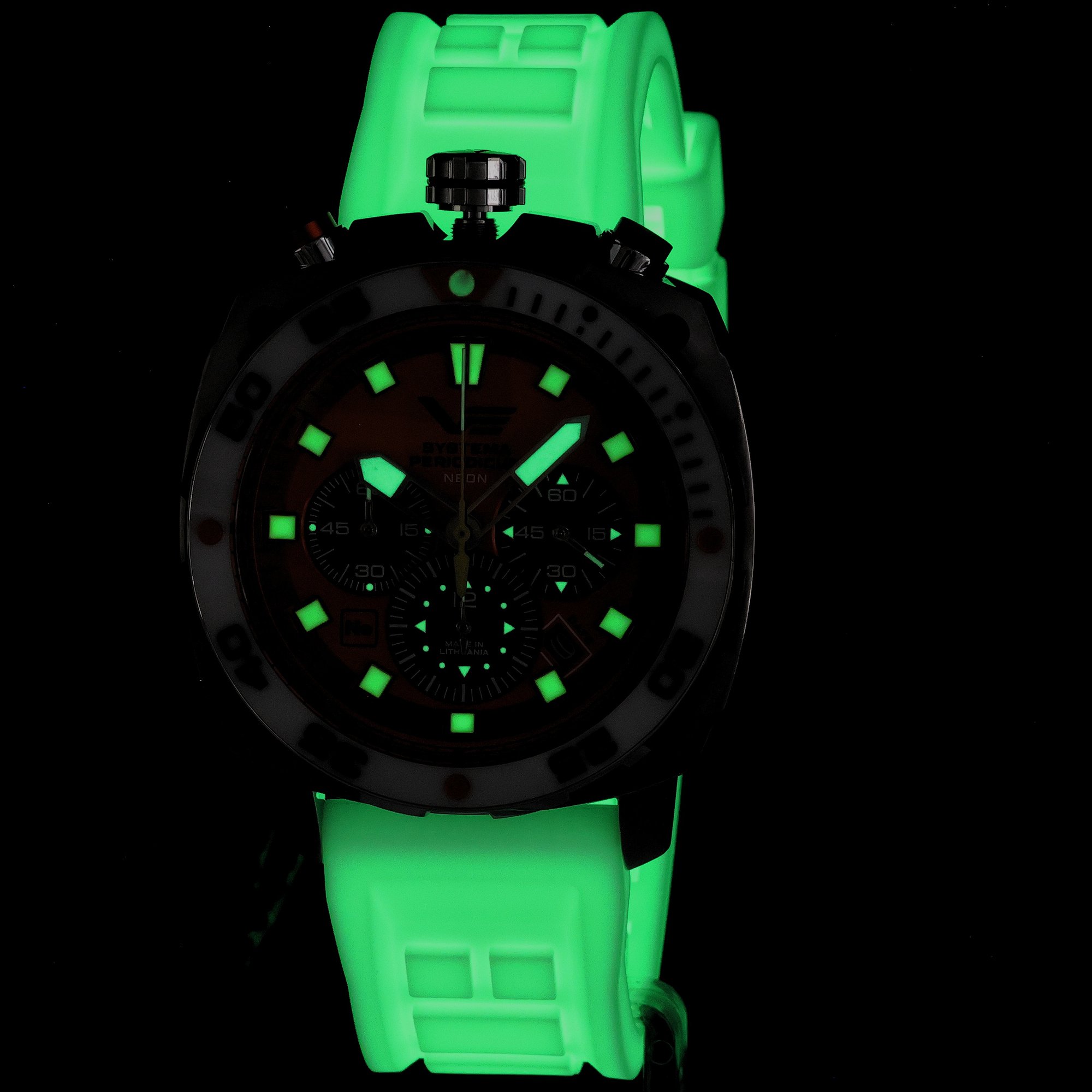 Vostok Europe VK67-650A723SWL Systema Periodicum Systema Periodicum Neon zegarek męski typudiver mineralne utwardzane - miniatura 5