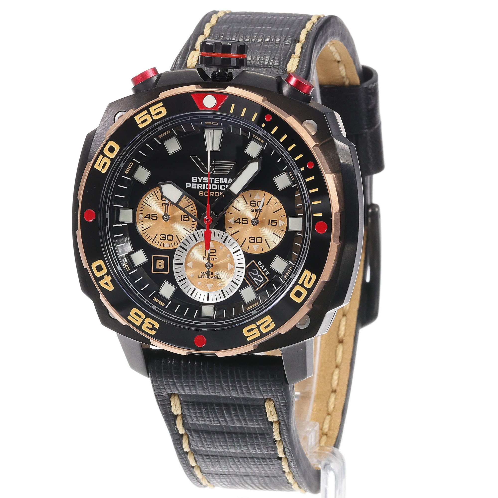 Vostok Europe VK67-650E721LB zegarek czarny typudiver Systema Periodicum pasek - miniatura 2