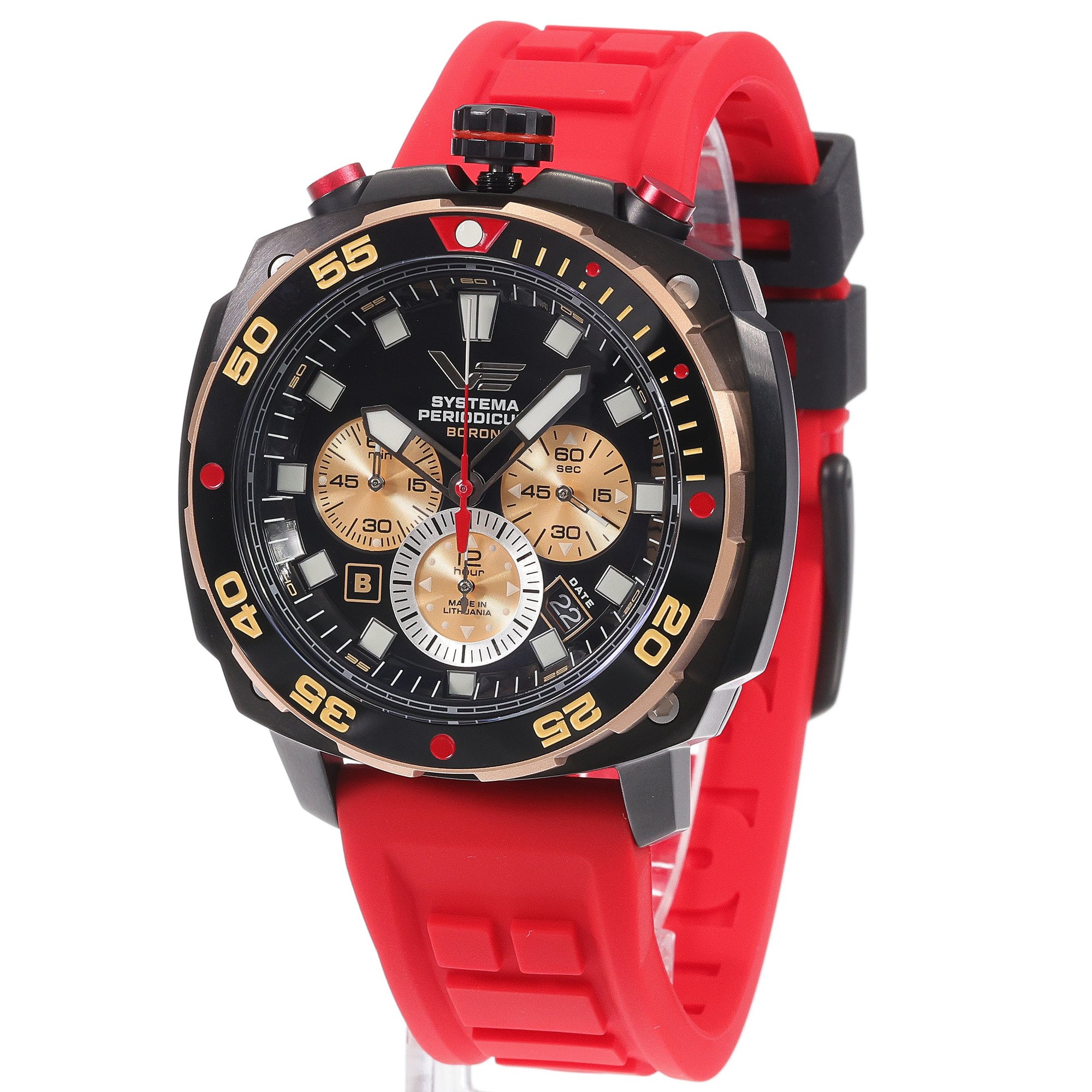Vostok Europe VK67-650E721SR zegarek czarny typudiver Systema Periodicum pasek - miniatura 2