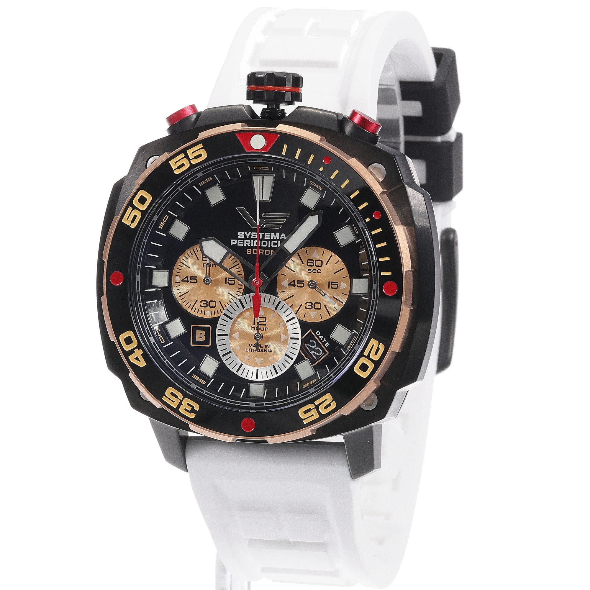 Vostok Europe VK67-650E721SW zegarek czarny typudiver Systema Periodicum pasek - miniatura 2