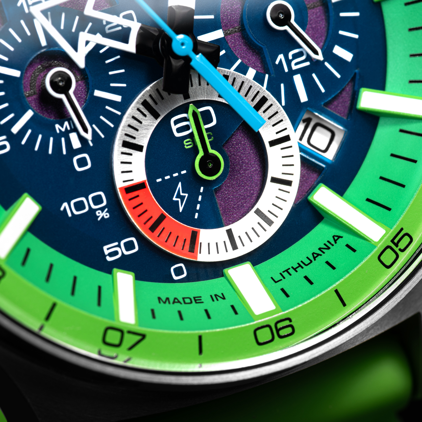 Vostok Europe VR42-595A733 Expedition Expedition North Pole 1 Polar Spruce Solar 47mm zegarek męski sportowy mineralne utwardzane