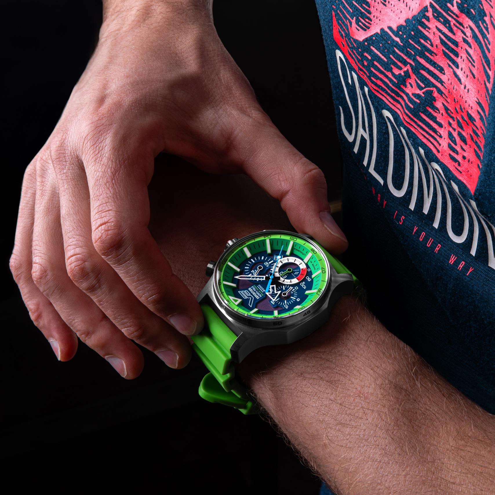 Vostok Europe VR42-595A733 Expedition North Pole 1 Polar Spruce Solar 47mm zegarek sportowy Expedition