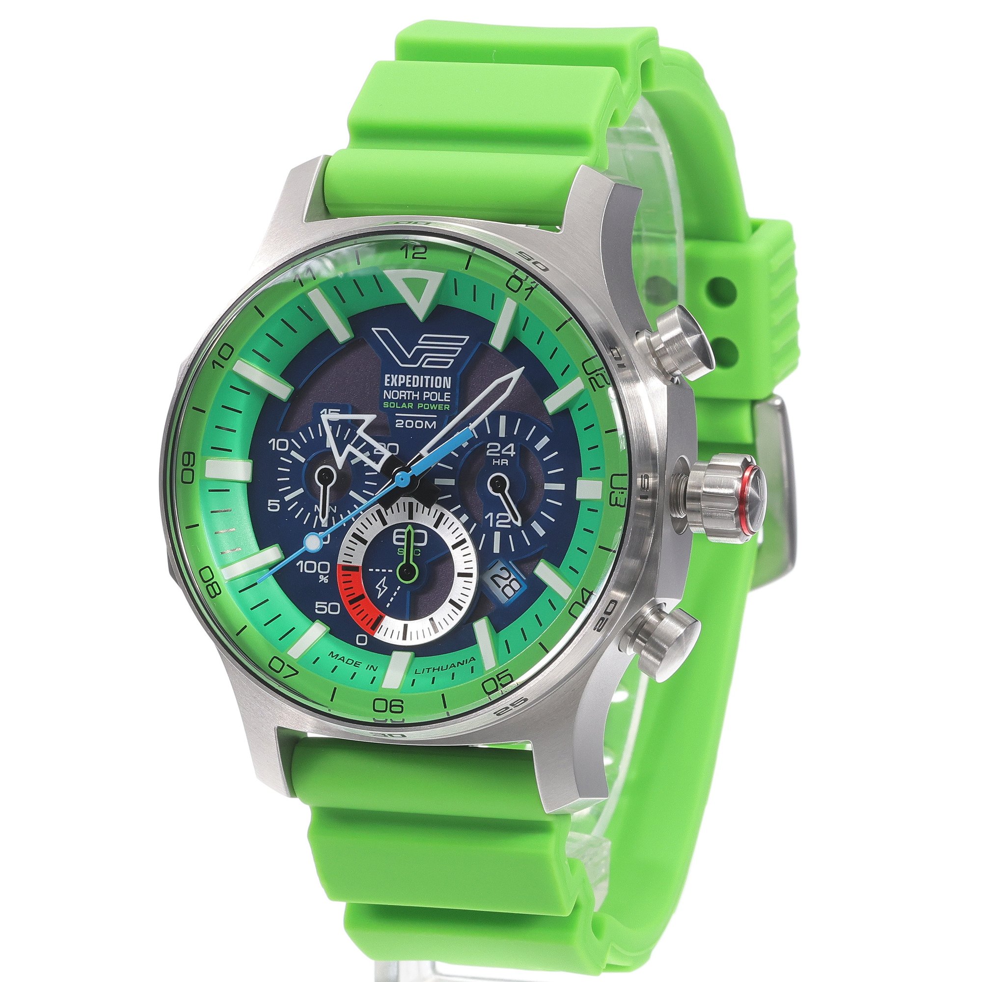 Vostok Europe VR42-595A733S zegarek srebrny sportowy Expedition pasek - miniatura 2