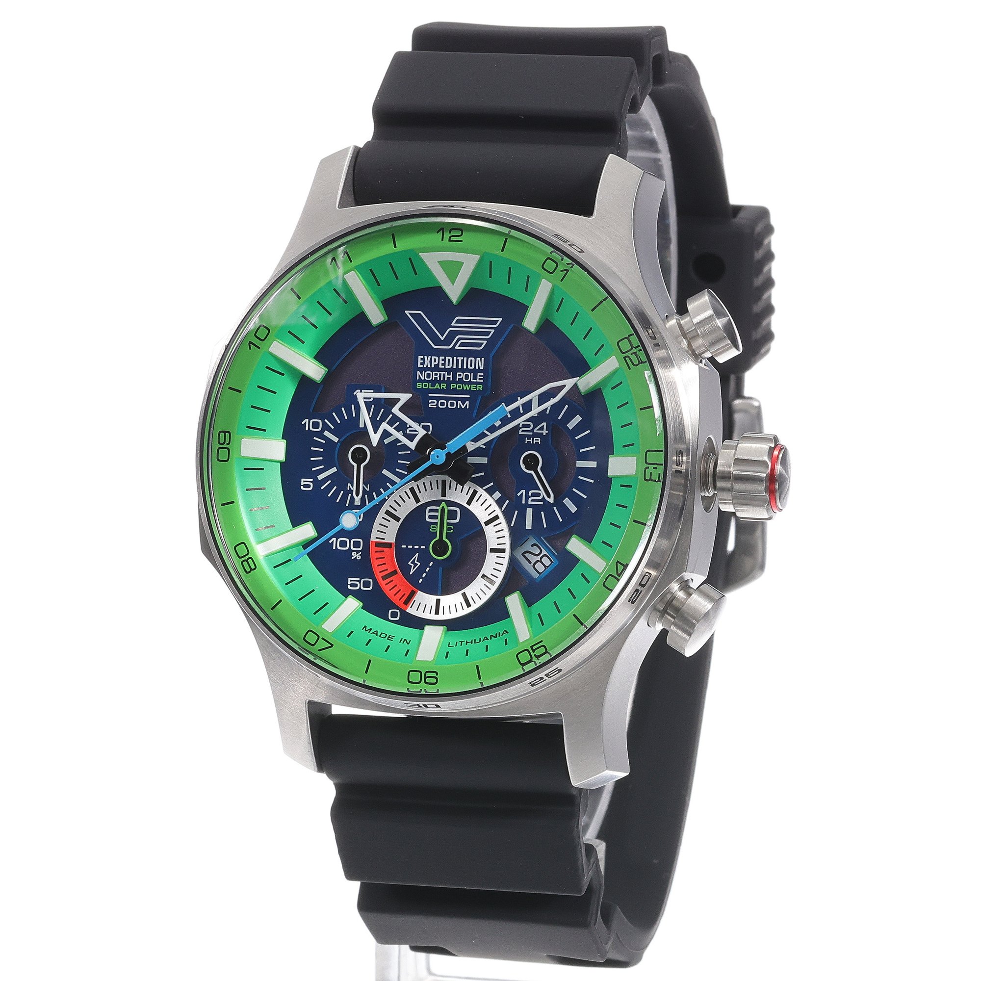 Vostok Europe VR42-595A733SB zegarek srebrny sportowy Expedition pasek - miniatura 2