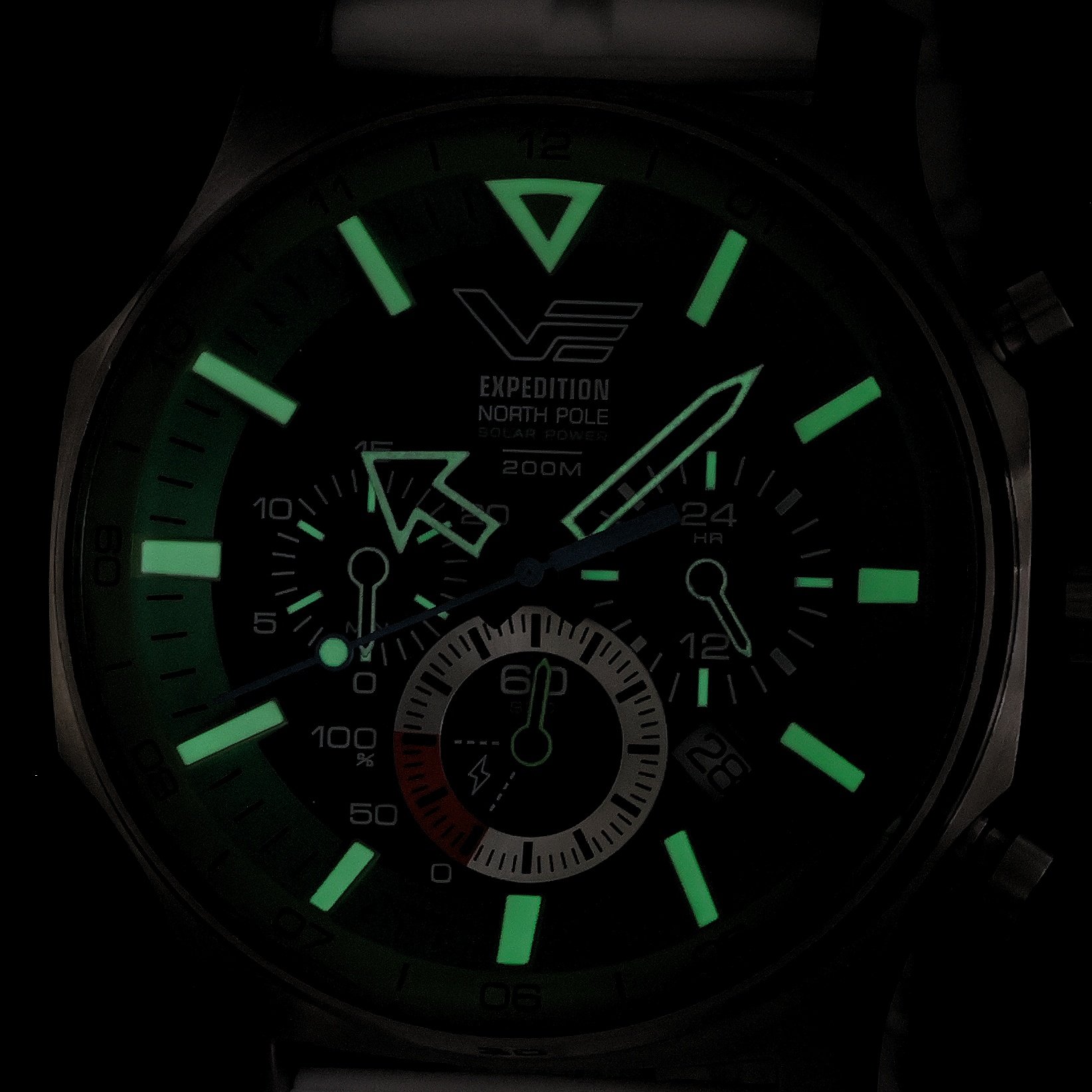 Vostok Europe VR42-595A733SW zegarek srebrny sportowy Expedition pasek