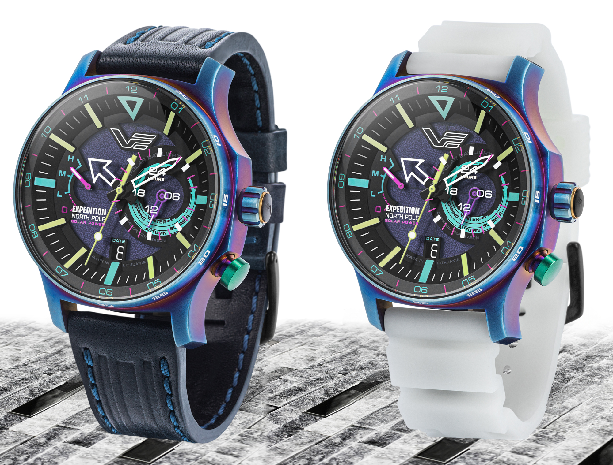 Vostok Europe VS57-595D737S Expedition North Pole 1 Polar Light Solar 47mm zegarek typudiver Expedition - miniatura 6