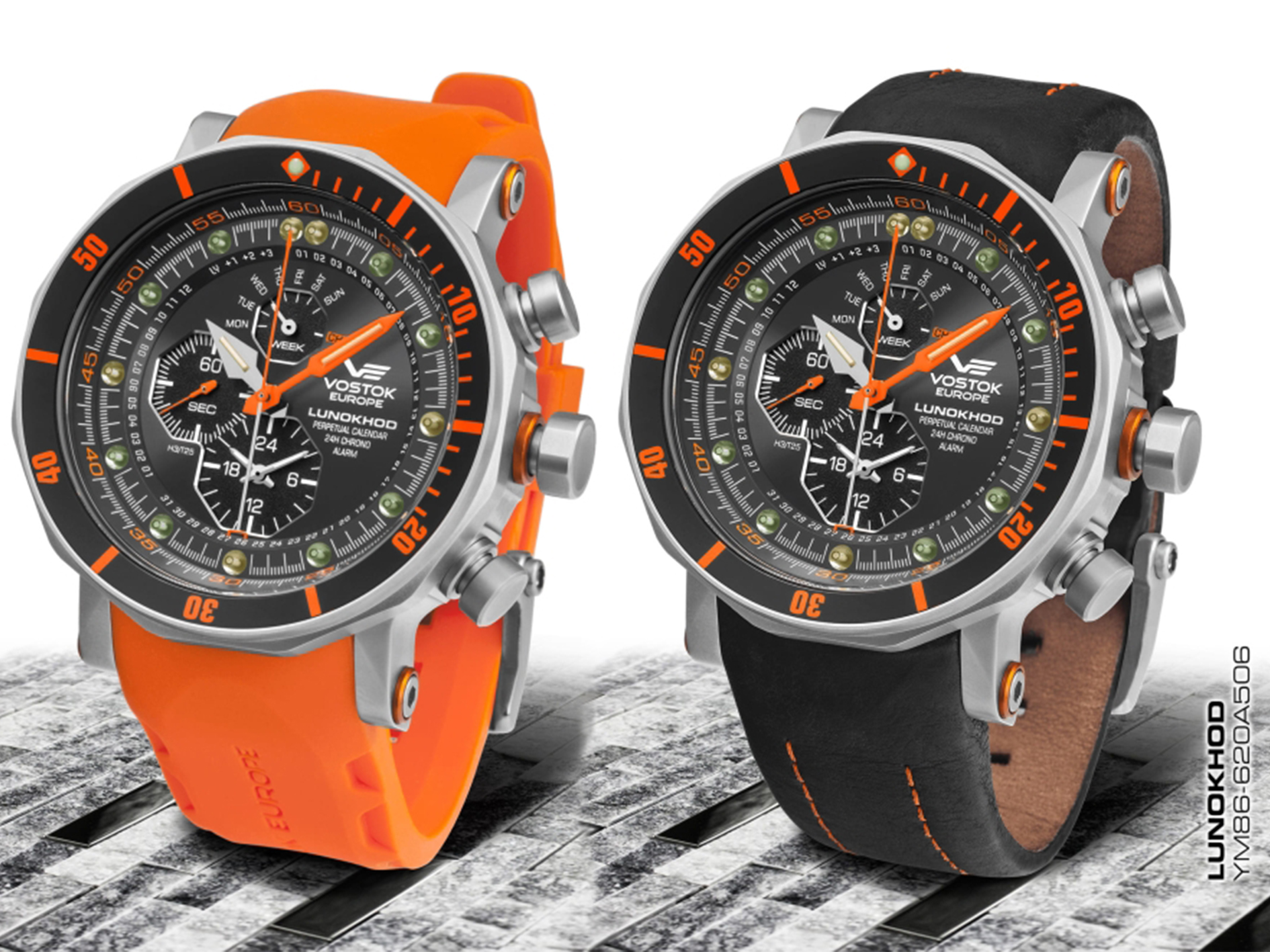Vostok Europe YM86-620A506S zegarek męski Lunokhod - miniatura 2