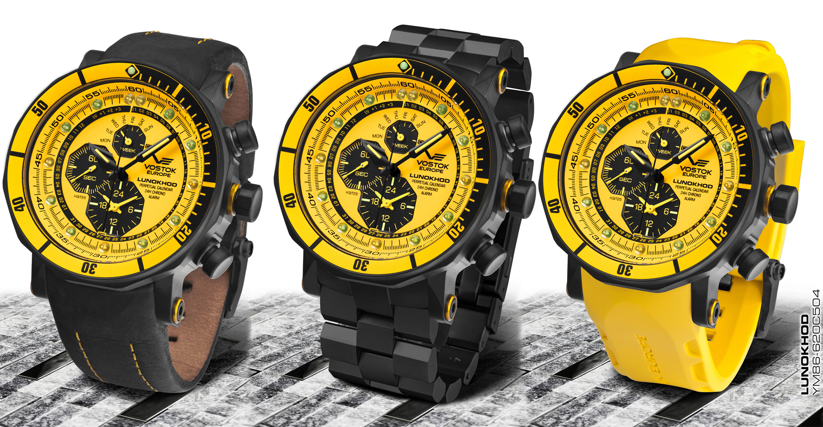 Vostok Europe YM86-620C504B zegarek męski Lunokhod - miniatura 2